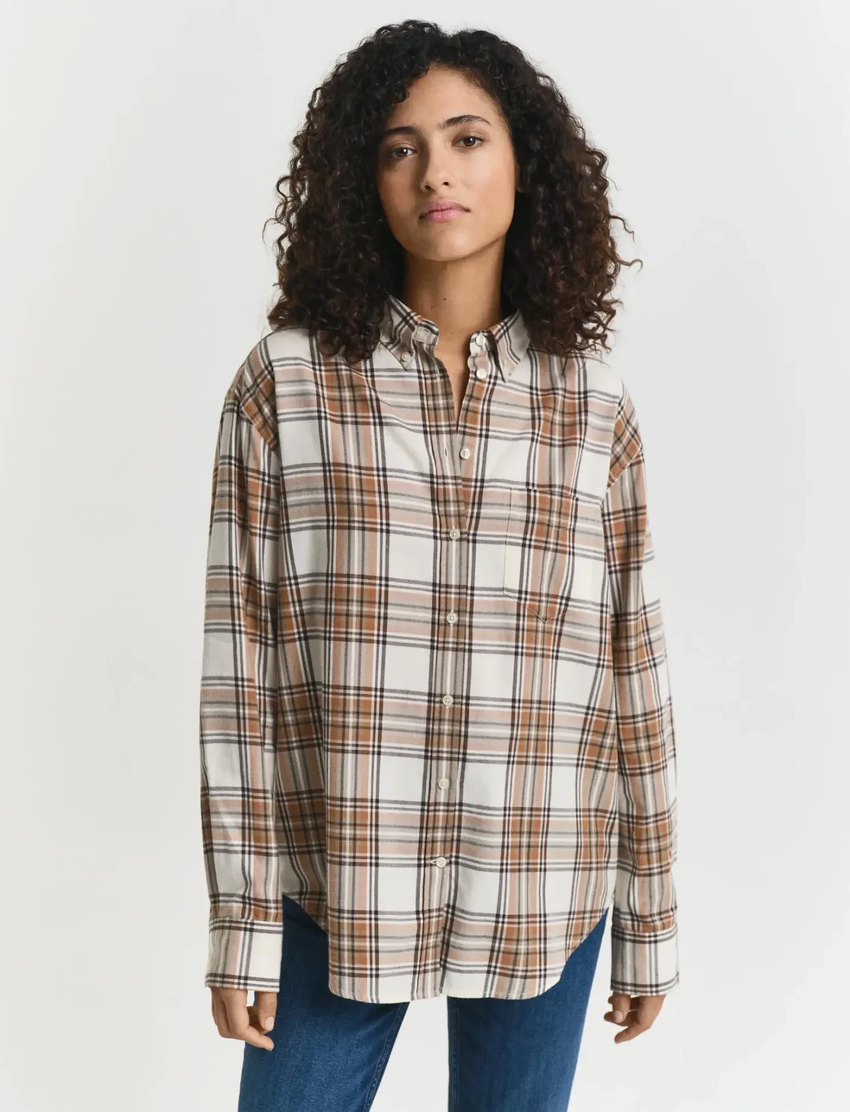 Gant Rel Checked Flannel Bd Shirt skjortor & blusar dam – bild 5