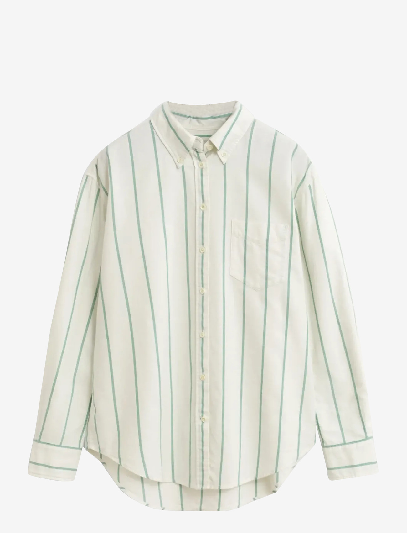 GANT - REL CLASSIC OXFORD STRIPED SHIRT - bold green - 0