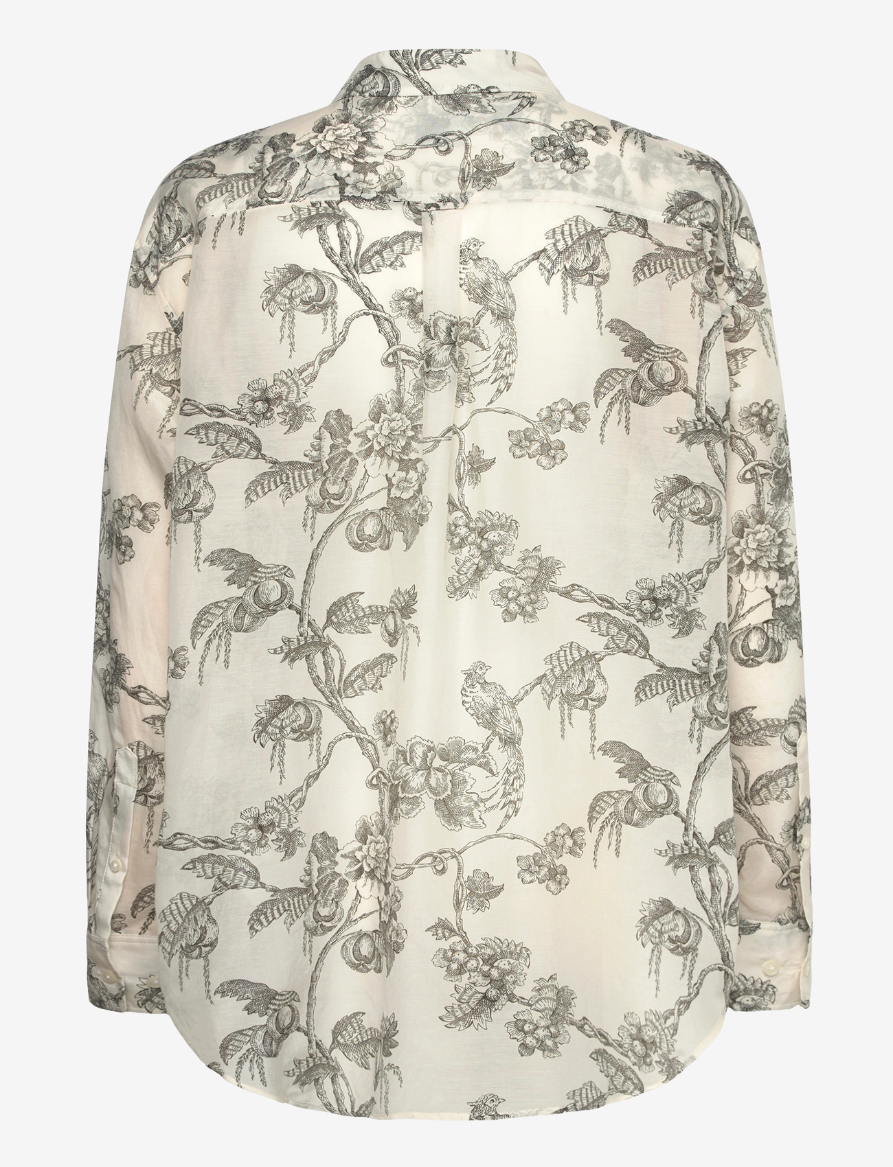 Gant - REL TREE PRINT COT SILK SHIRT - pikkade varrukatega särgid - dark moss green - 1