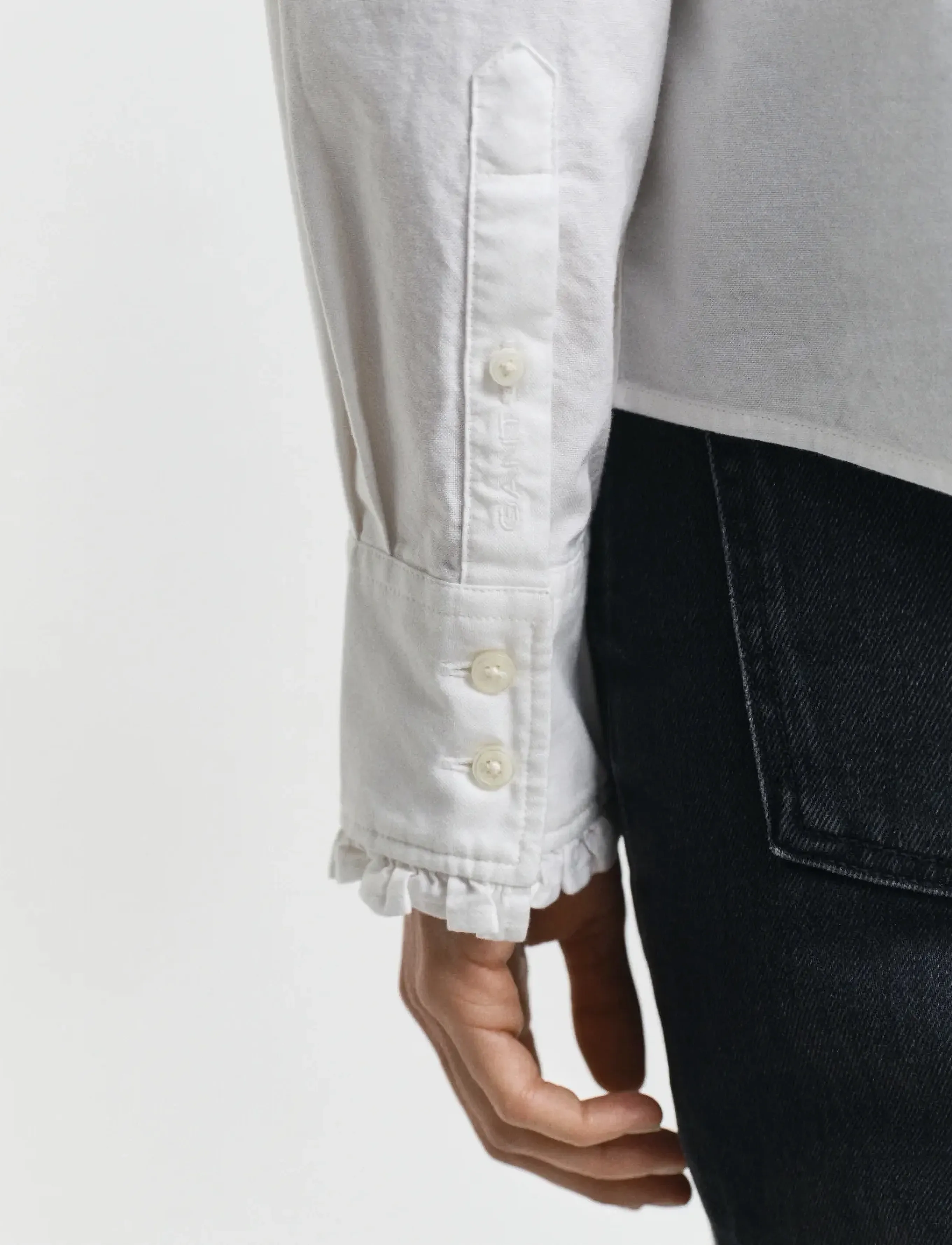 Gant Reg Classic Oxford Frill Blouse skjortor & blusar dam – bild 2