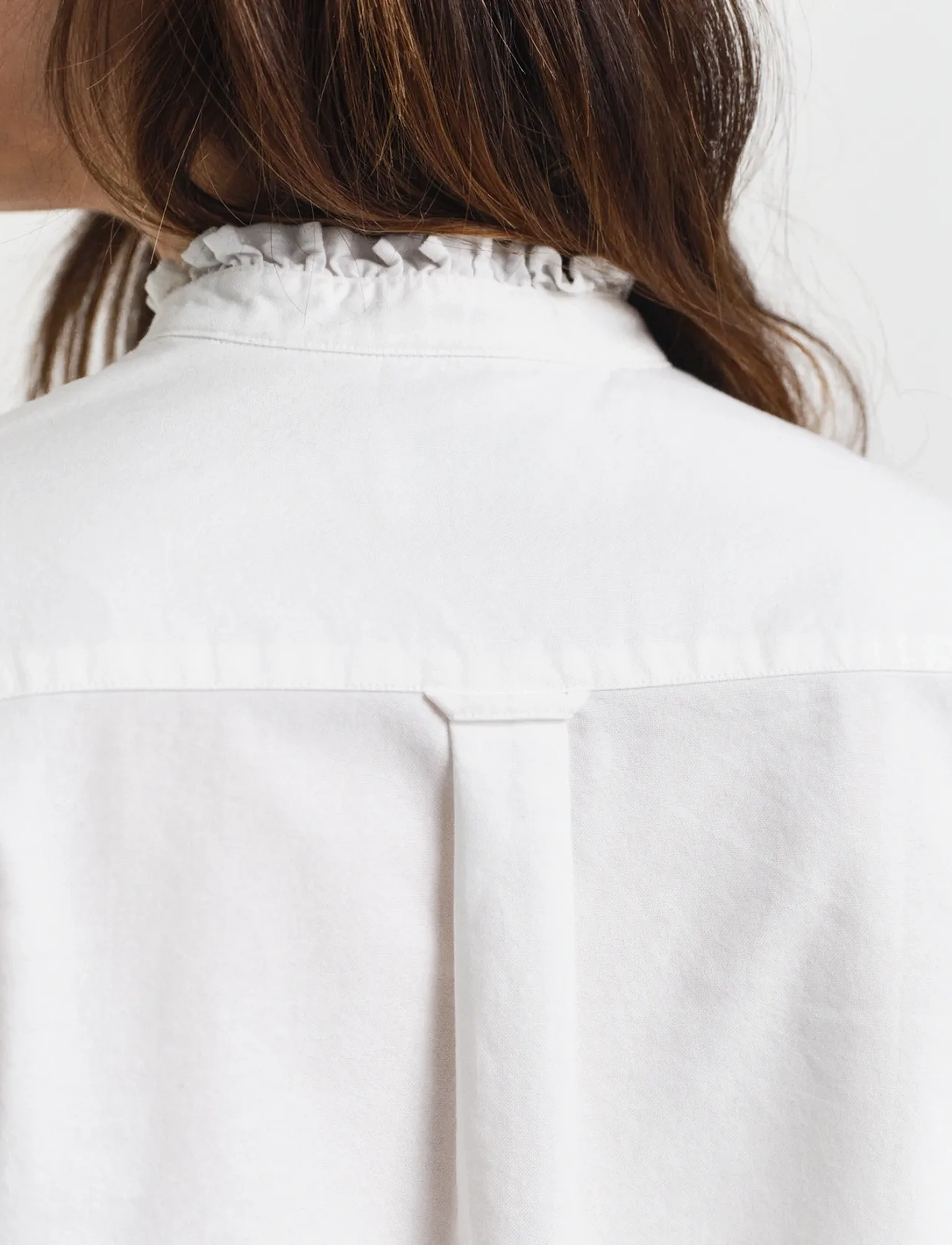 Gant - REG CLASSIC OXFORD FRILL BLOUSE - white - 5