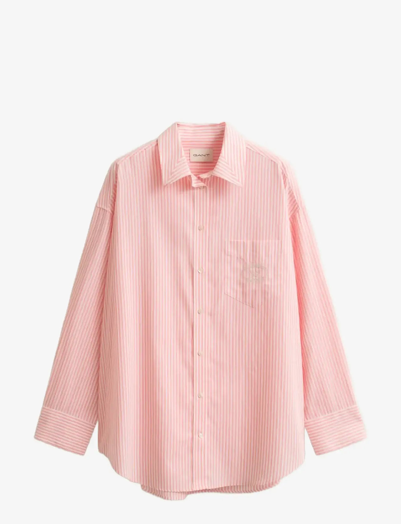 GANT - OS CLASSIC POPLIN STRIPE SHIRT - long-sleeved shirts - lilly pink - 1