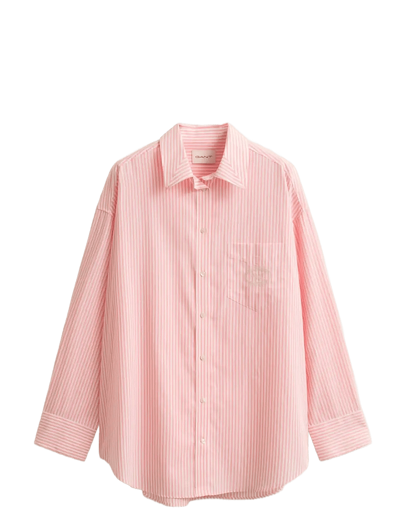 GANT - OS CLASSIC POPLIN STRIPE SHIRT - langärmlige hemden - lilly pink - 1