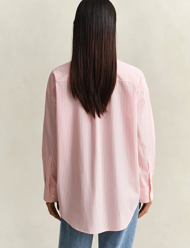 GANT - OS CLASSIC POPLIN STRIPE SHIRT - langärmlige hemden - lilly pink - 2