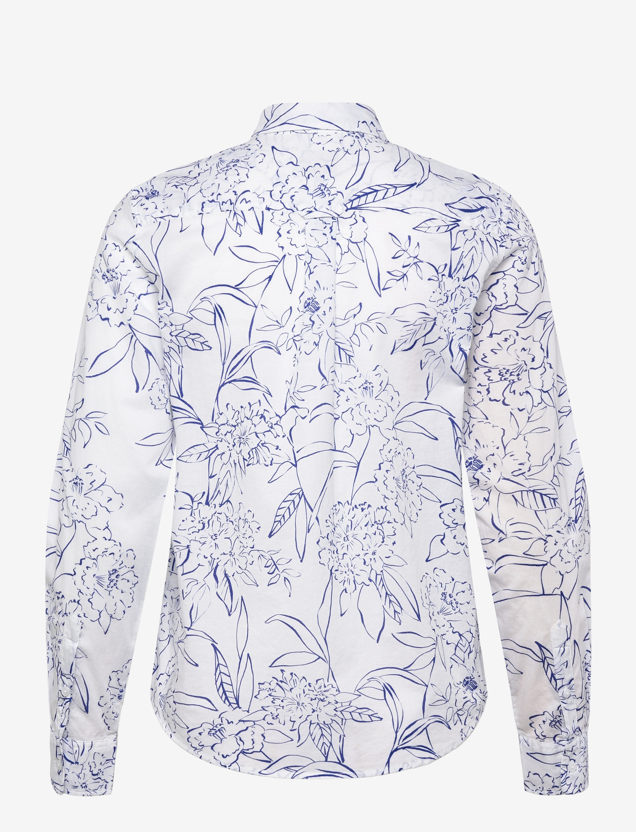 GANT - REG FLORAL PRINT CTN VOILE SHIRT - pikkade varrukatega särgid - white - 1