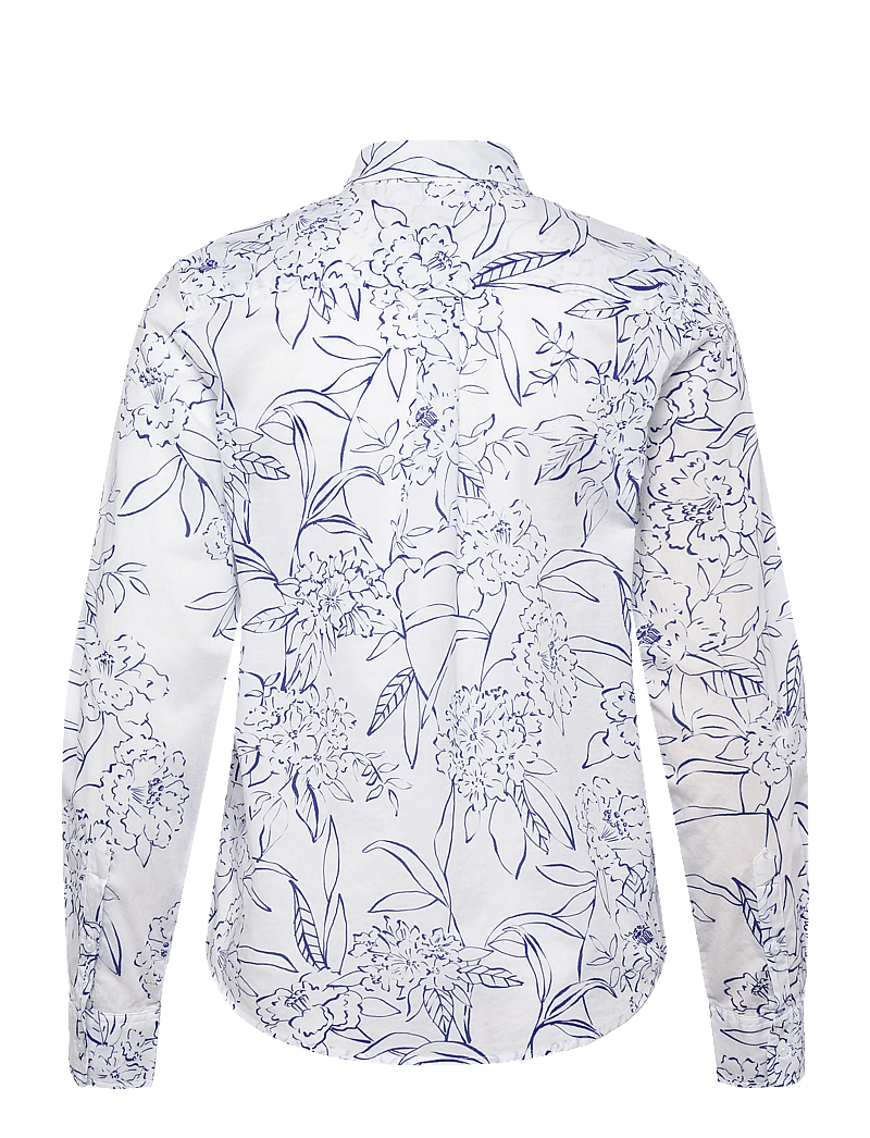 GANT - REG FLORAL PRINT CTN VOILE SHIRT - pikkade varrukatega särgid - white - 1
