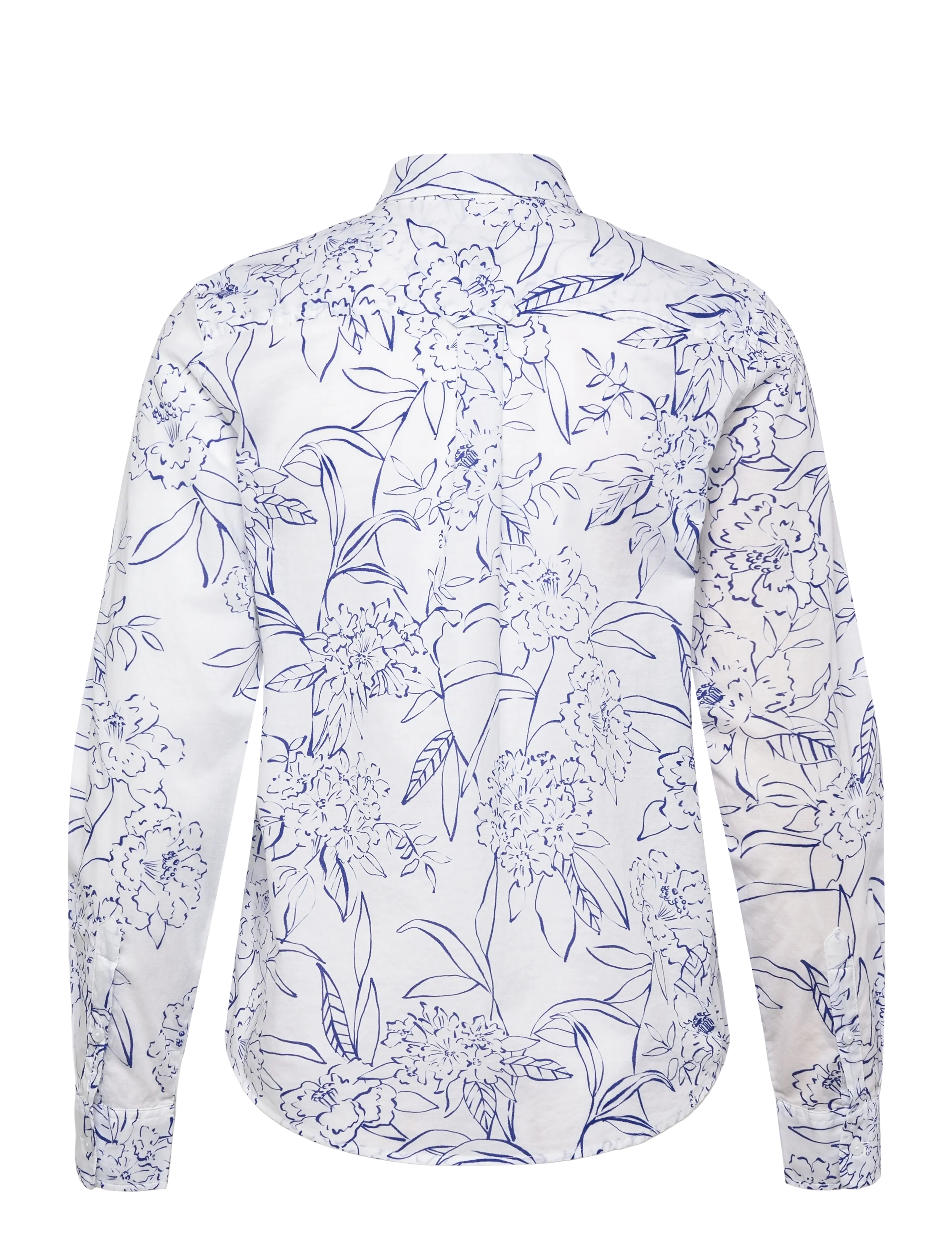 Gant - REG FLORAL PRINT CTN VOILE SHIRT - langärmlige hemden - white - 2
