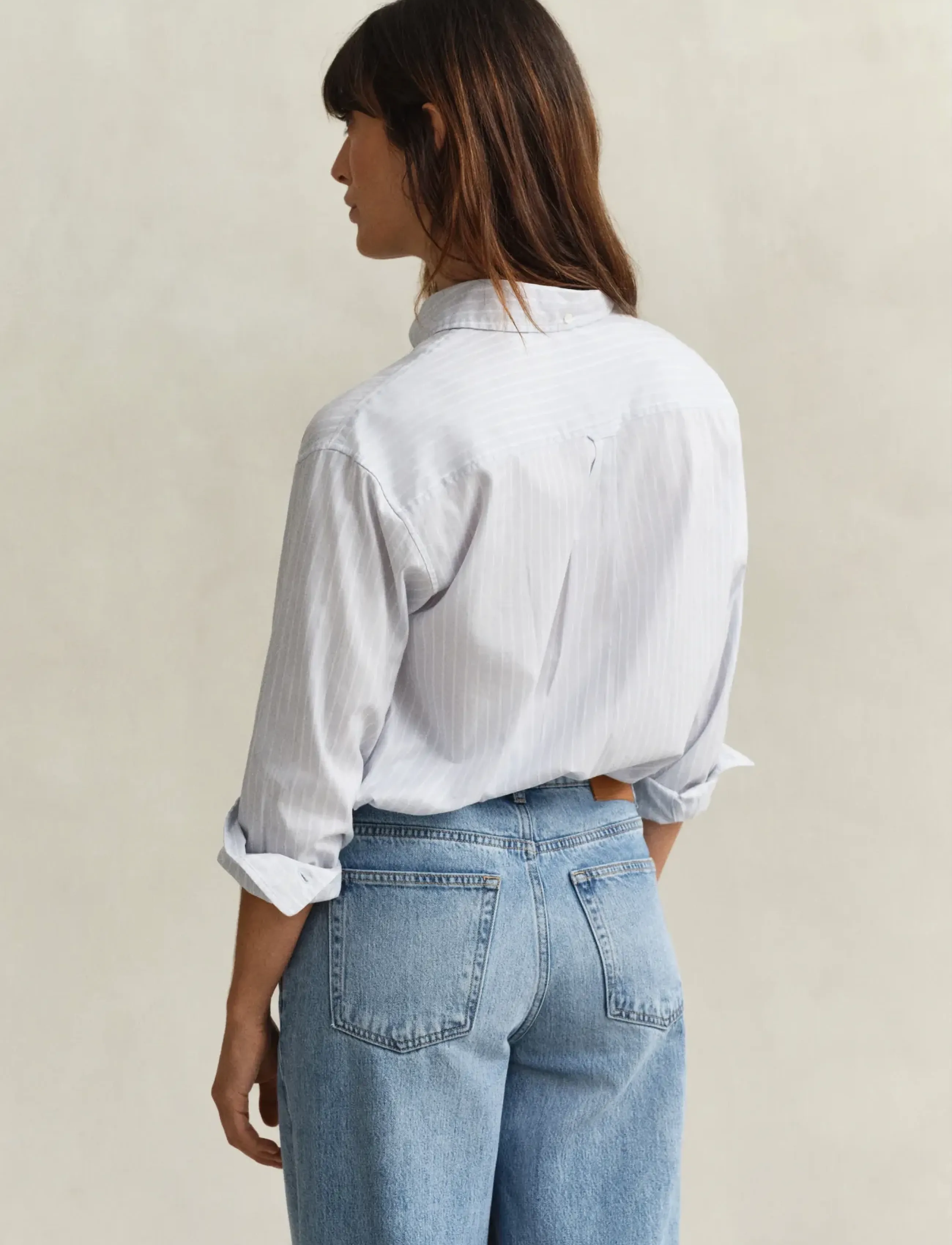 Gant - REL LUXURY OXFORD STRIPE BD SHIRT - langärmlige hemden - light blue - 2