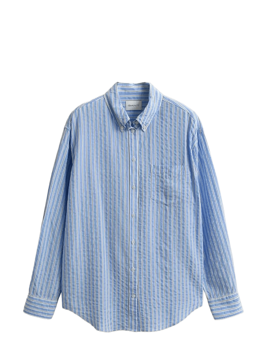 Gant - REL STRIPE SEERSUCKER BD SHIRT - hydrangea blue - 1