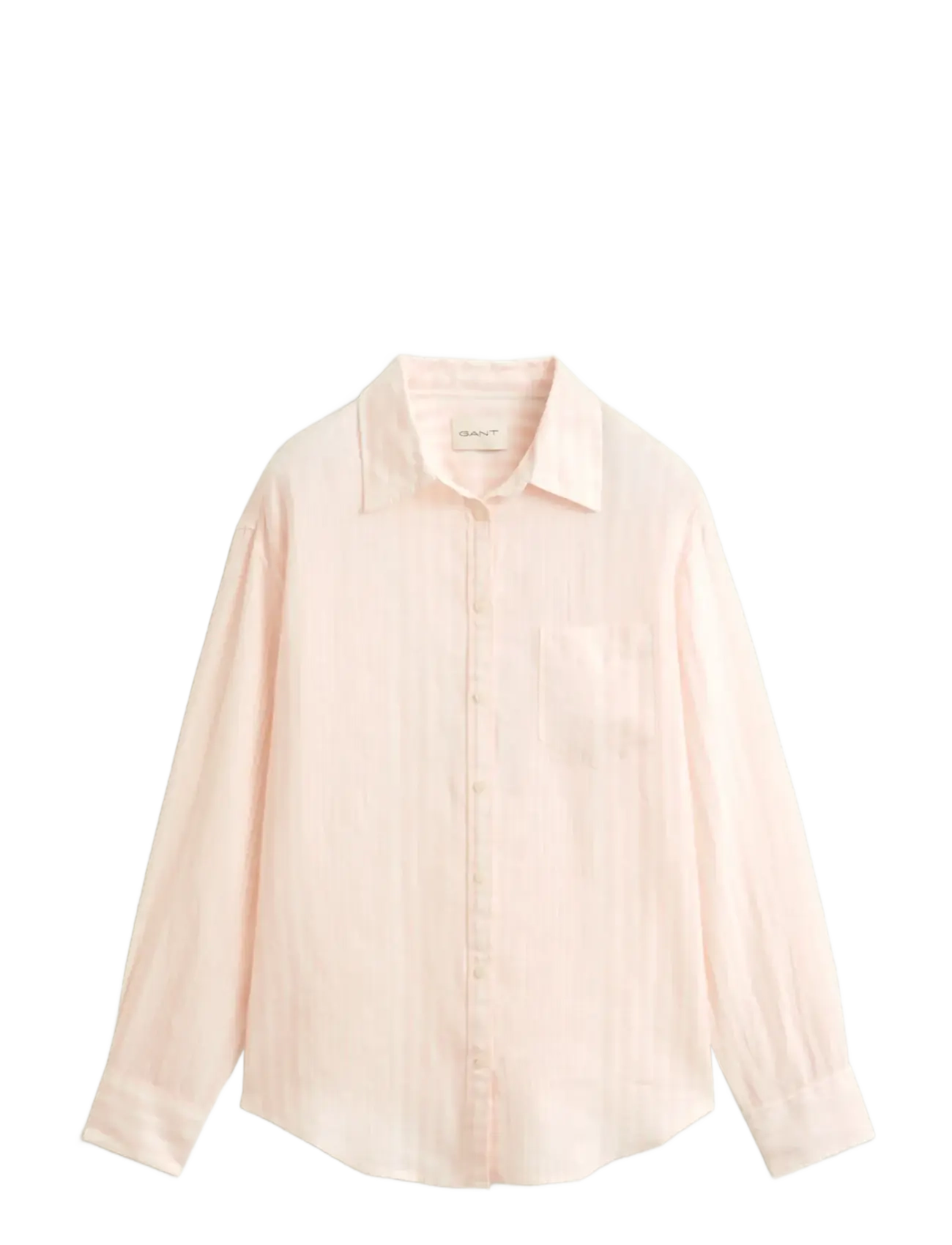 Gant REL STRIPED LINEN LS SHIRT - Skjortor - LILLY PINK / pink/rose
