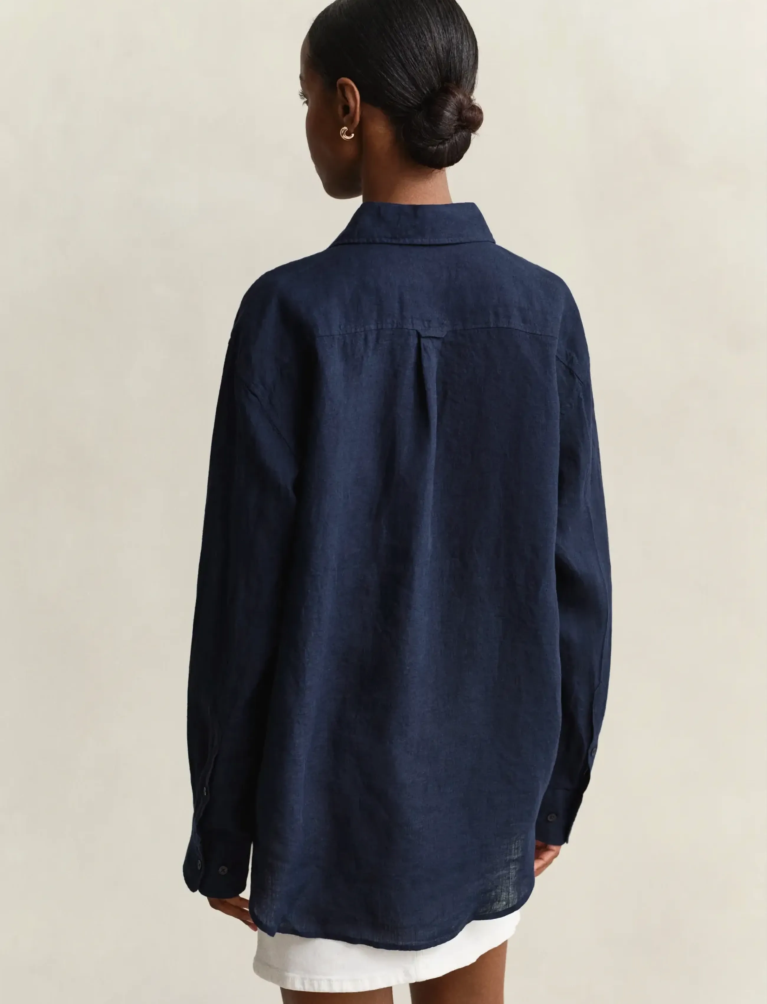 Gant - REL LINEN LS SHIRT - langärmlige hemden - evening blue - 2