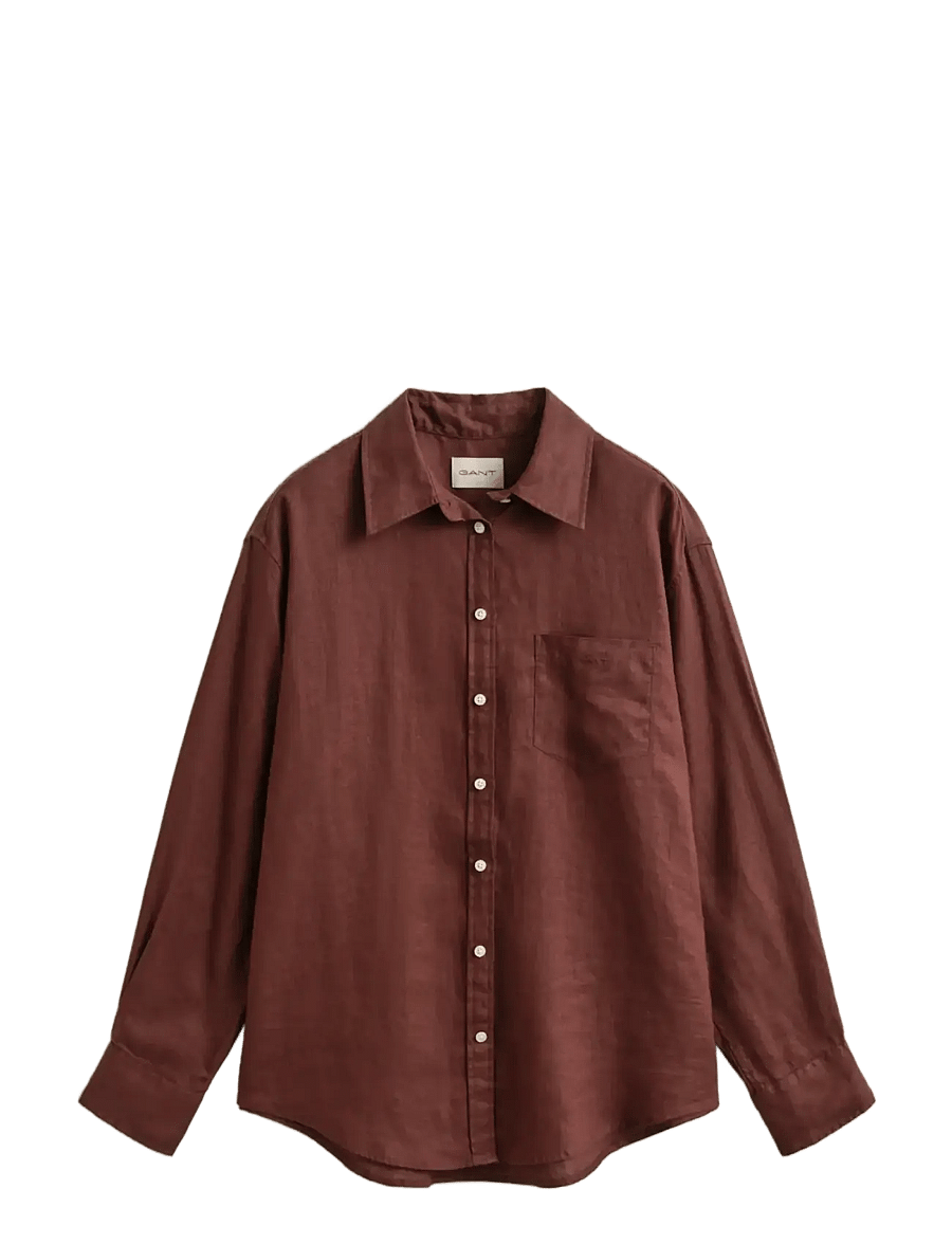 Gant - REL LINEN LS SHIRT - langærmede skjorter - fresh soil - 1
