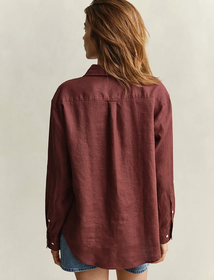 Gant - REL LINEN LS SHIRT - langærmede skjorter - fresh soil - 2
