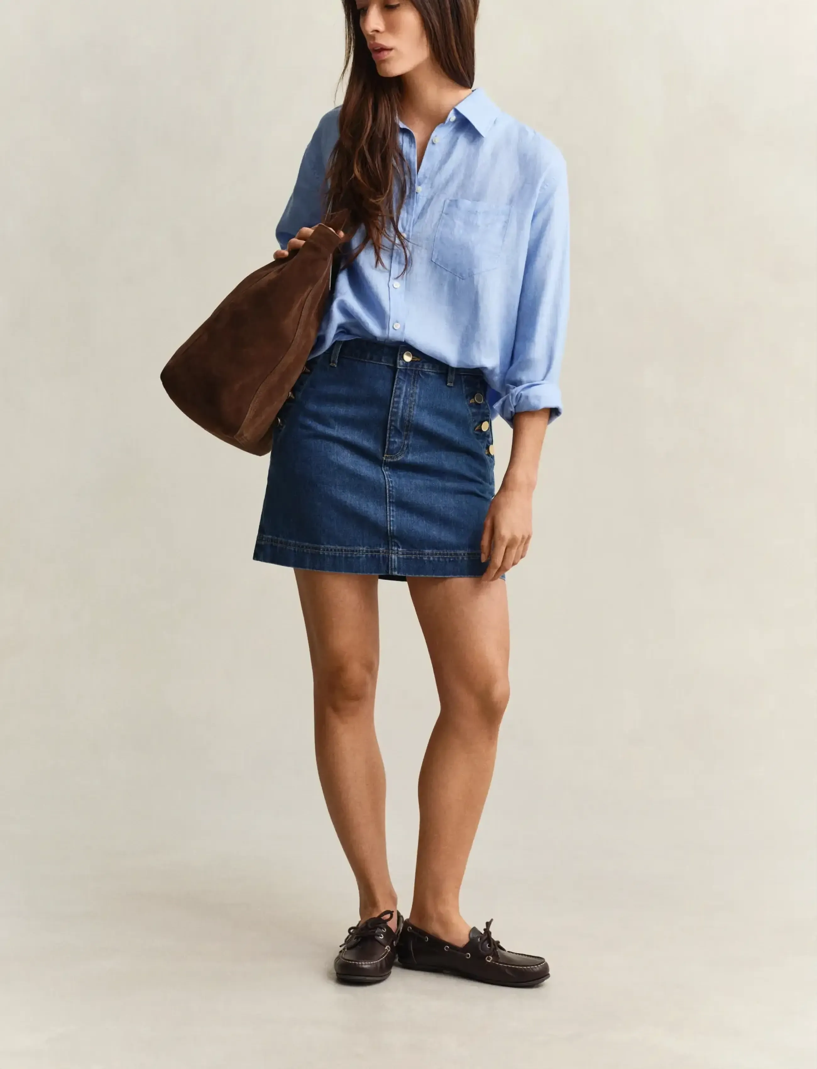 Gant - REL LINEN LS SHIRT - langärmlige hemden - hydrangea blue - 4