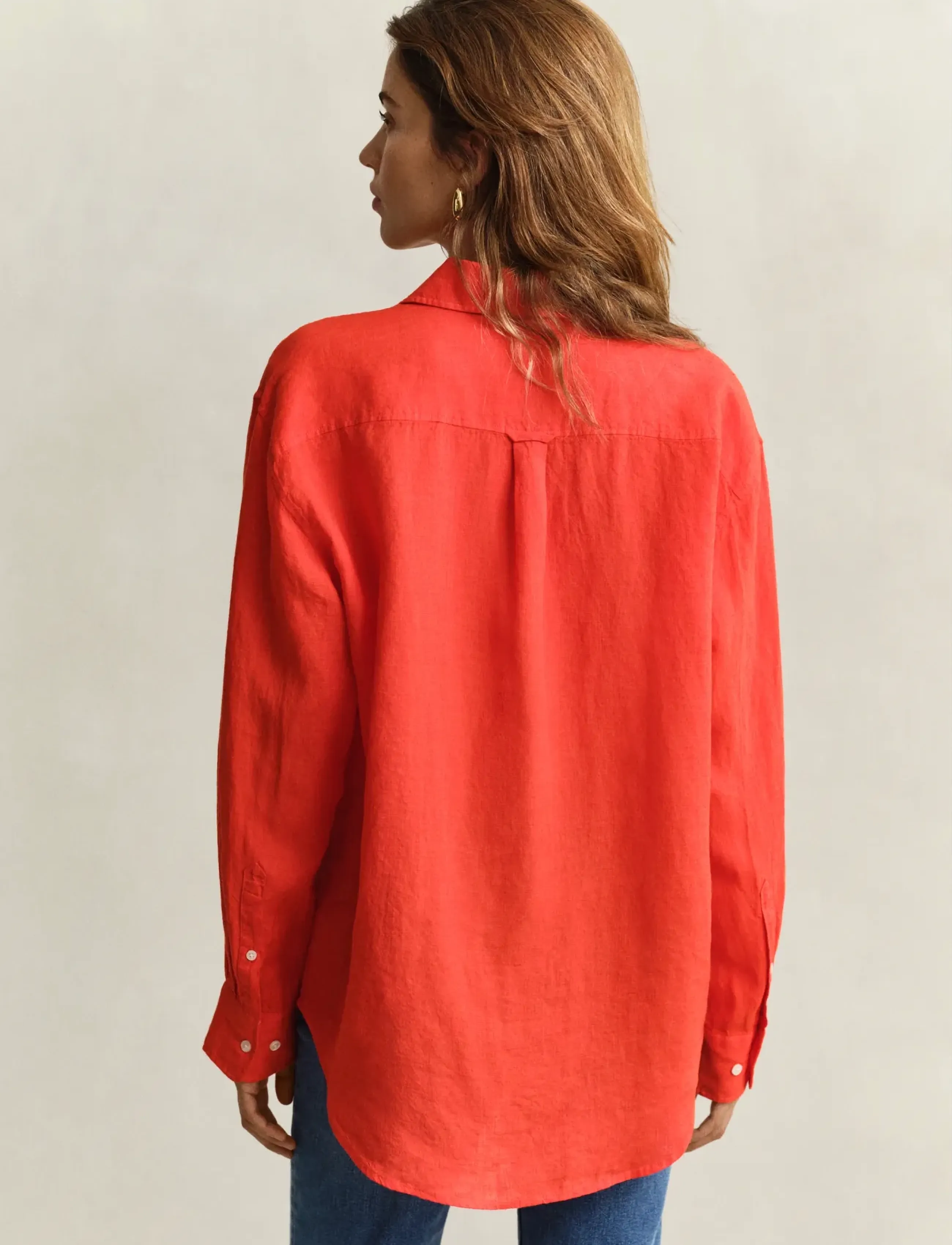 Gant - REL LINEN LS SHIRT - langärmlige hemden - perfect red - 2