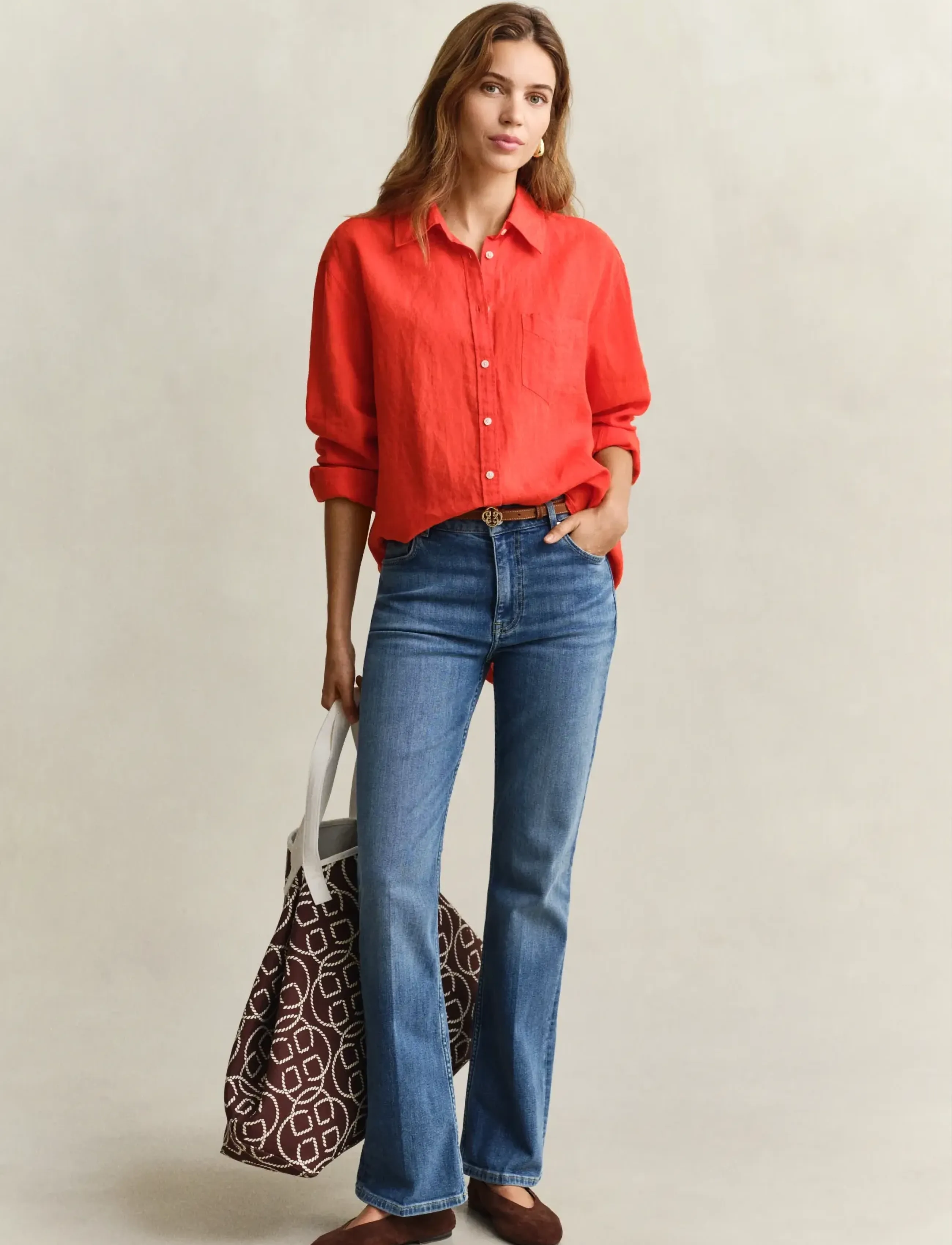 Gant - REL LINEN LS SHIRT - langärmlige hemden - perfect red - 3