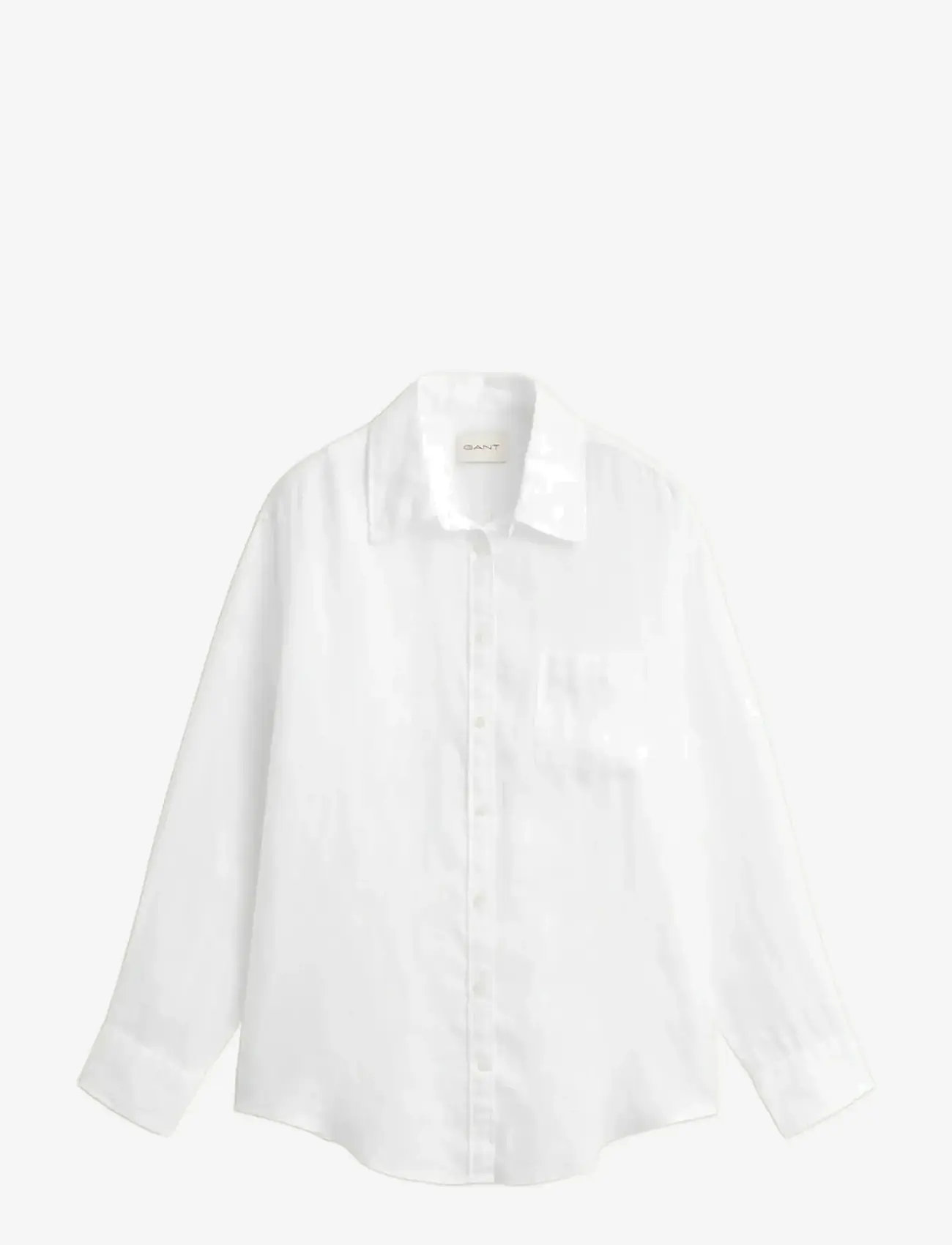 GANT - REL LINEN LS SHIRT - long-sleeved shirts - white - 1