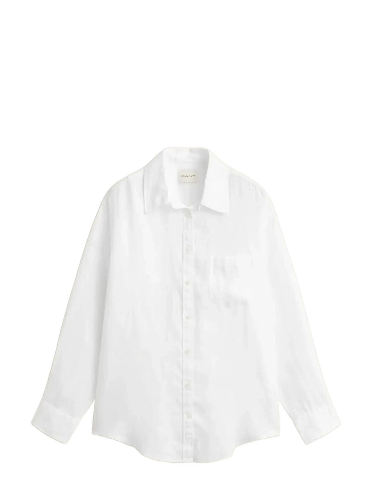 Gant REL LINEN LS SHIRT - Skjortor - WHITE / white