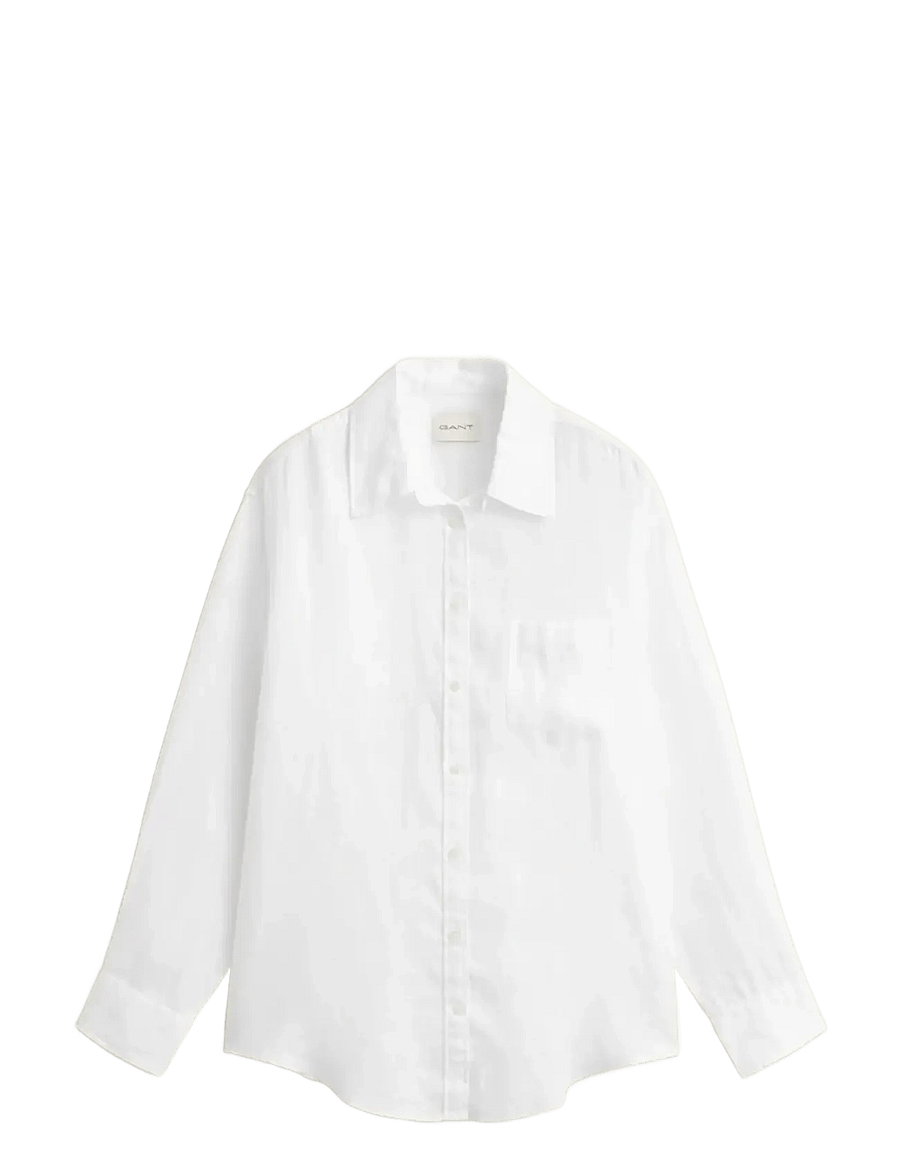 Gant - REL LINEN LS SHIRT - langärmlige hemden - white - 1