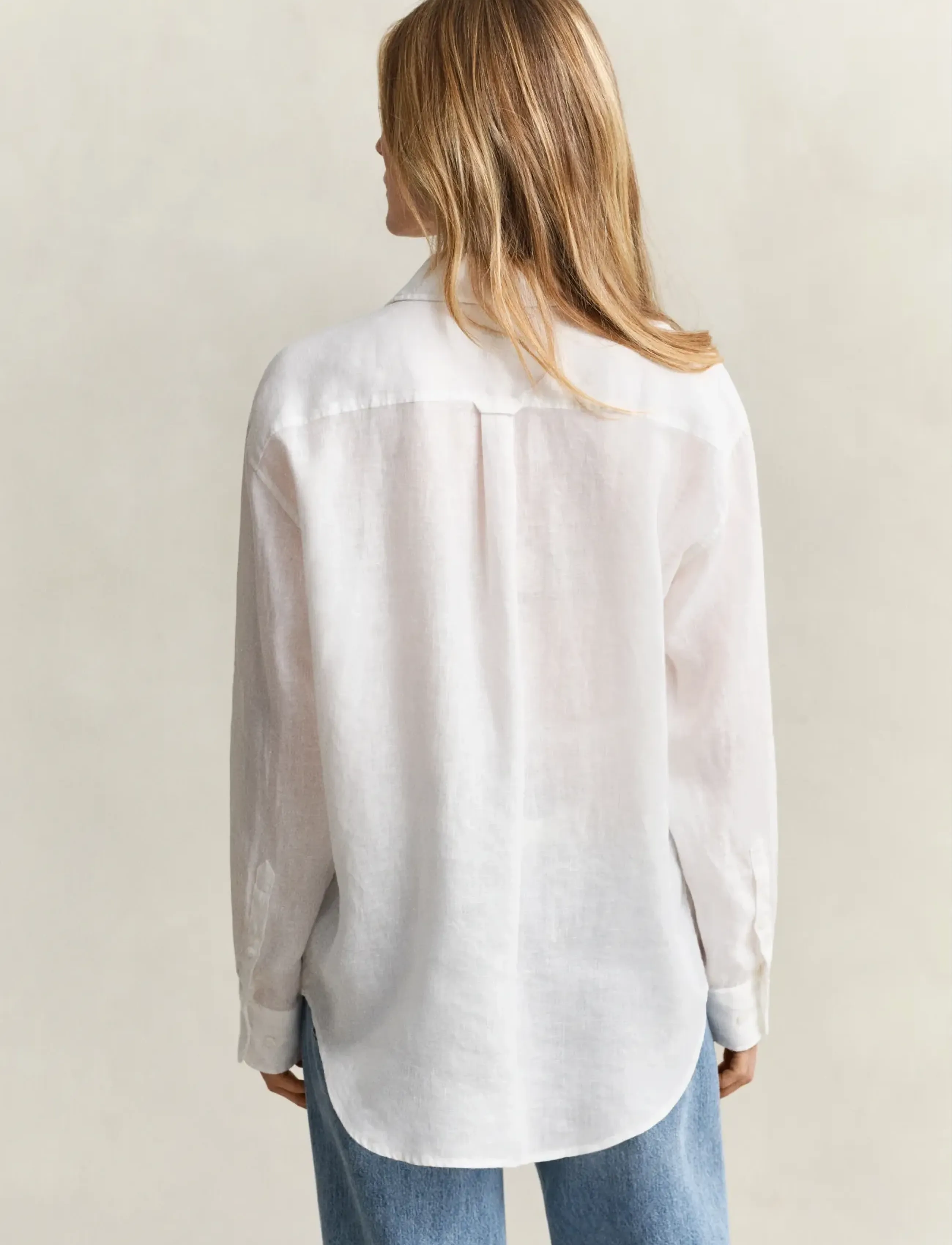 Gant - REL LINEN LS SHIRT - langärmlige hemden - white - 2