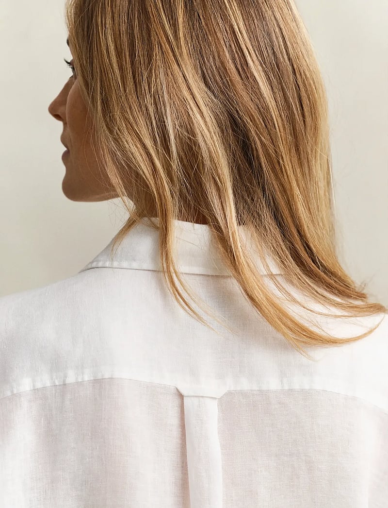 GANT - REL LINEN LS SHIRT - long-sleeved shirts - white - 4