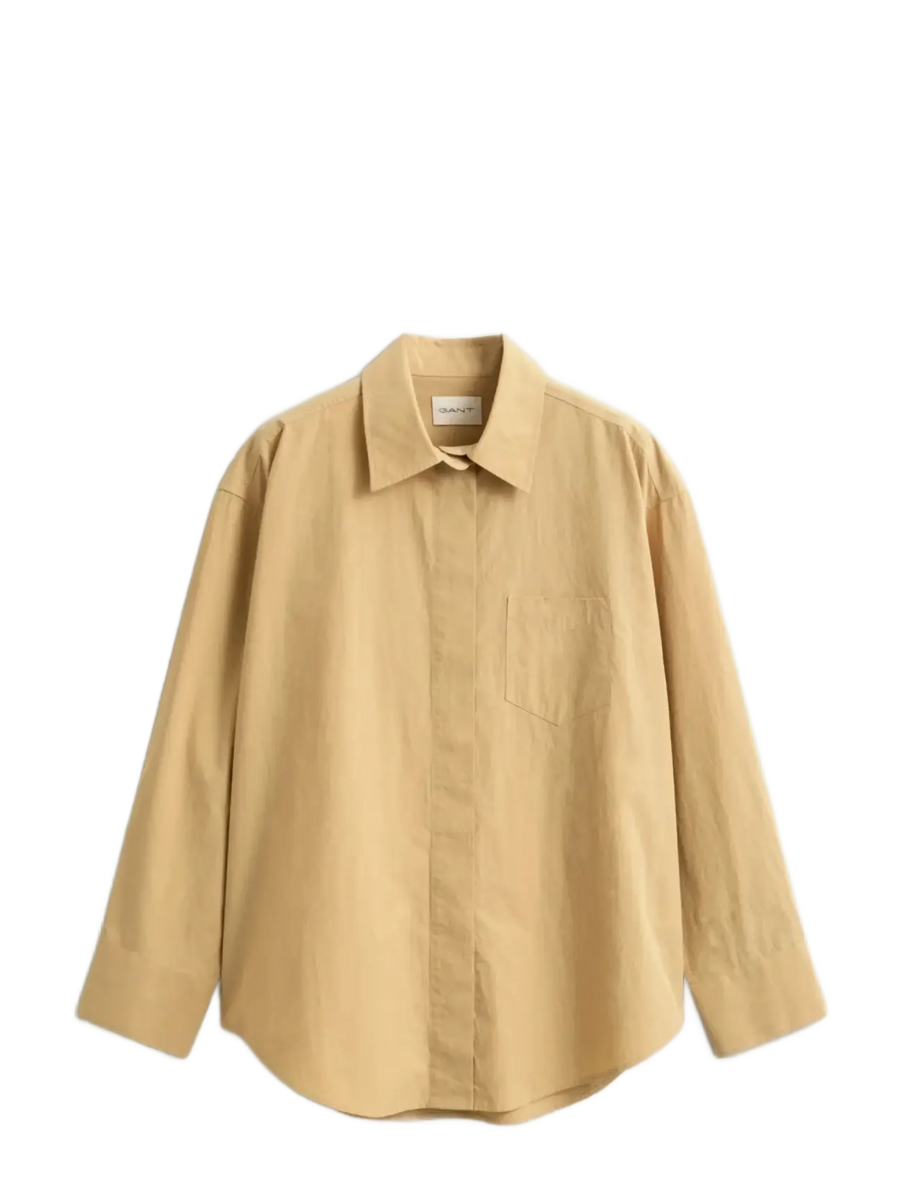 GANT REL POPLIN LS SHIRT - Riided - WARM BEIGE / beige