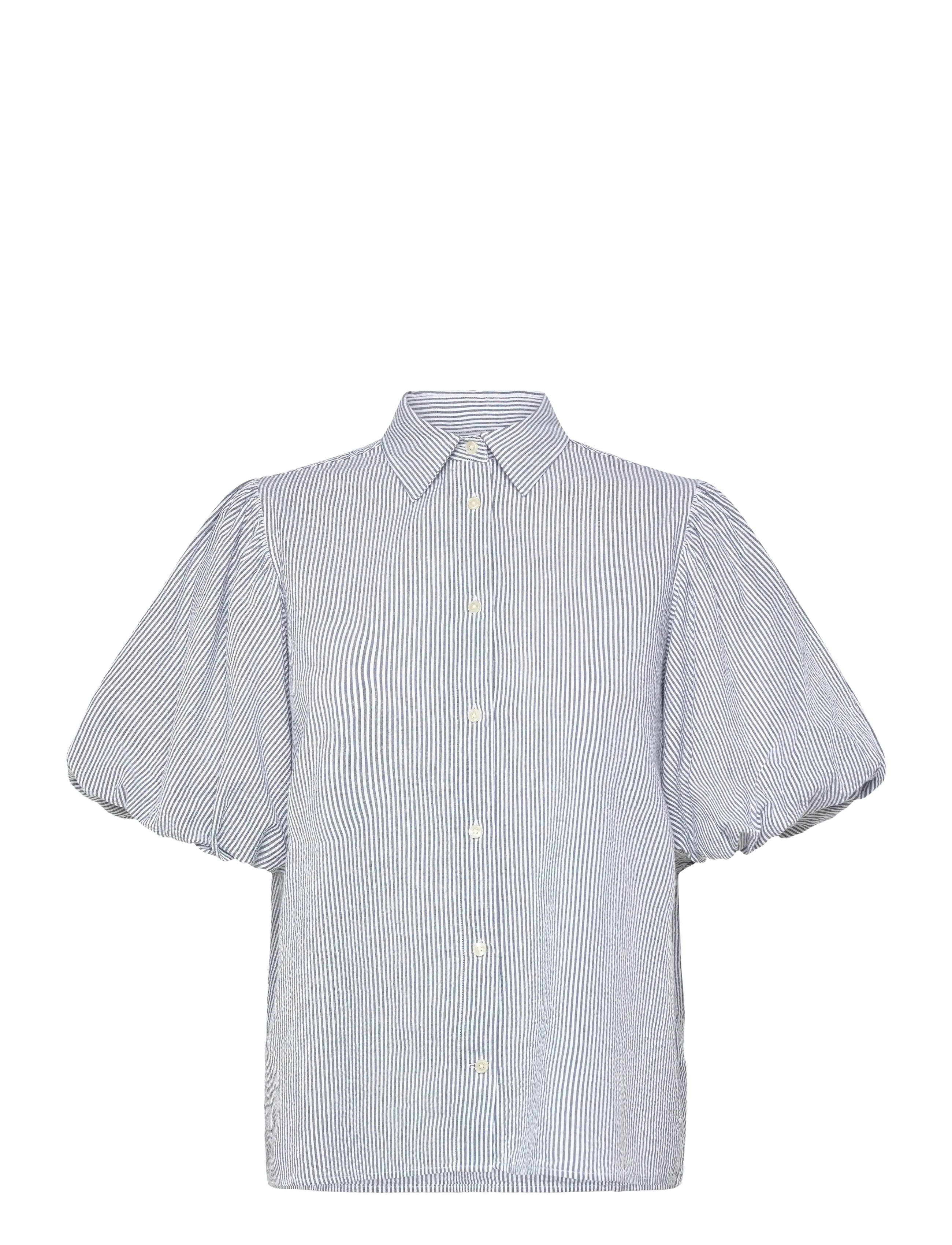 Gant SEERSUCKER PUFF SLEEVE BLOUSE - GANT - EVENING BLUE / blue