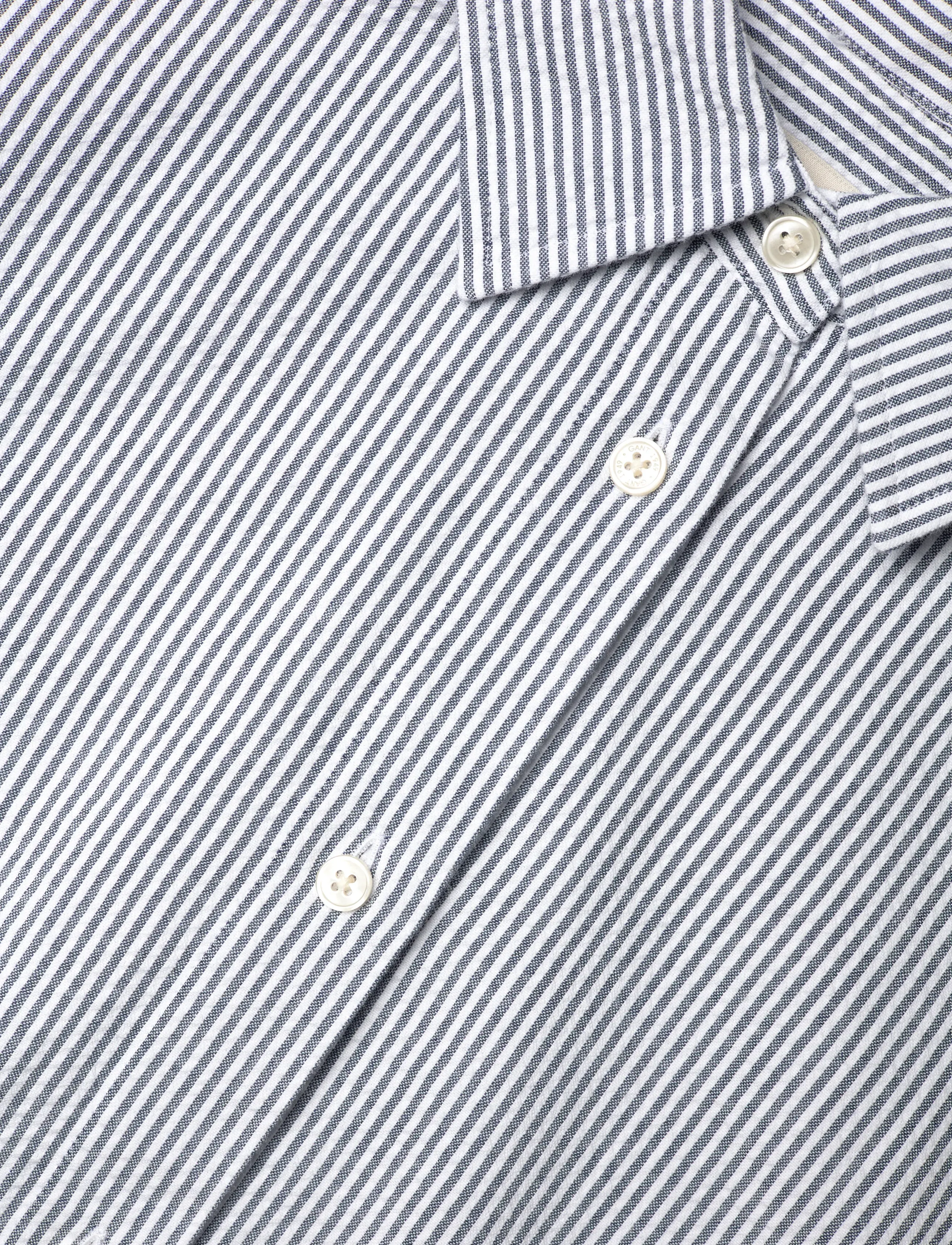 Gant - SEERSUCKER PUFF SLEEVE BLOUSE - blouses à manches courtes - evening blue - 5