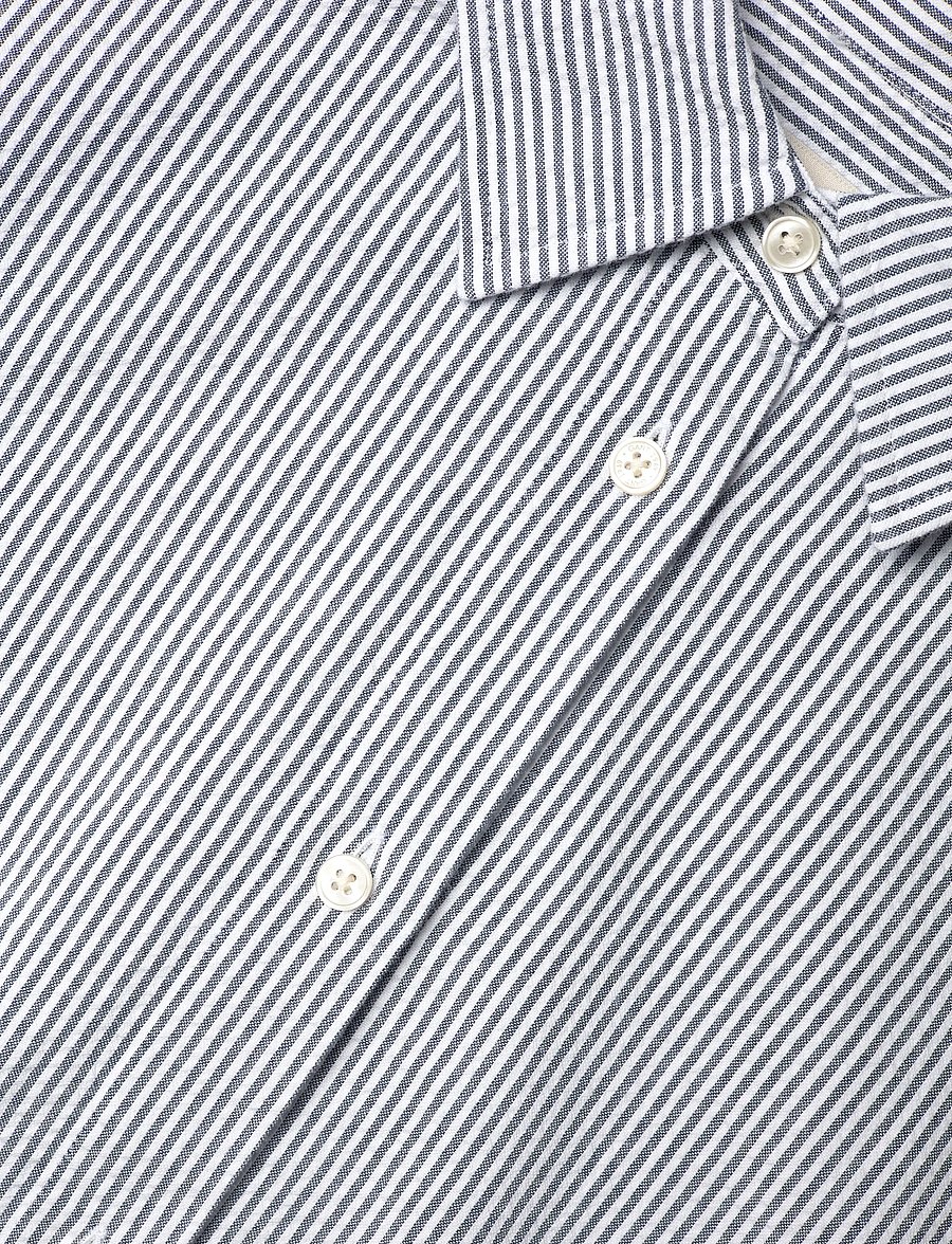 Gant - SEERSUCKER PUFF SLEEVE BLOUSE - kurzärmelige blusen - evening blue - 5