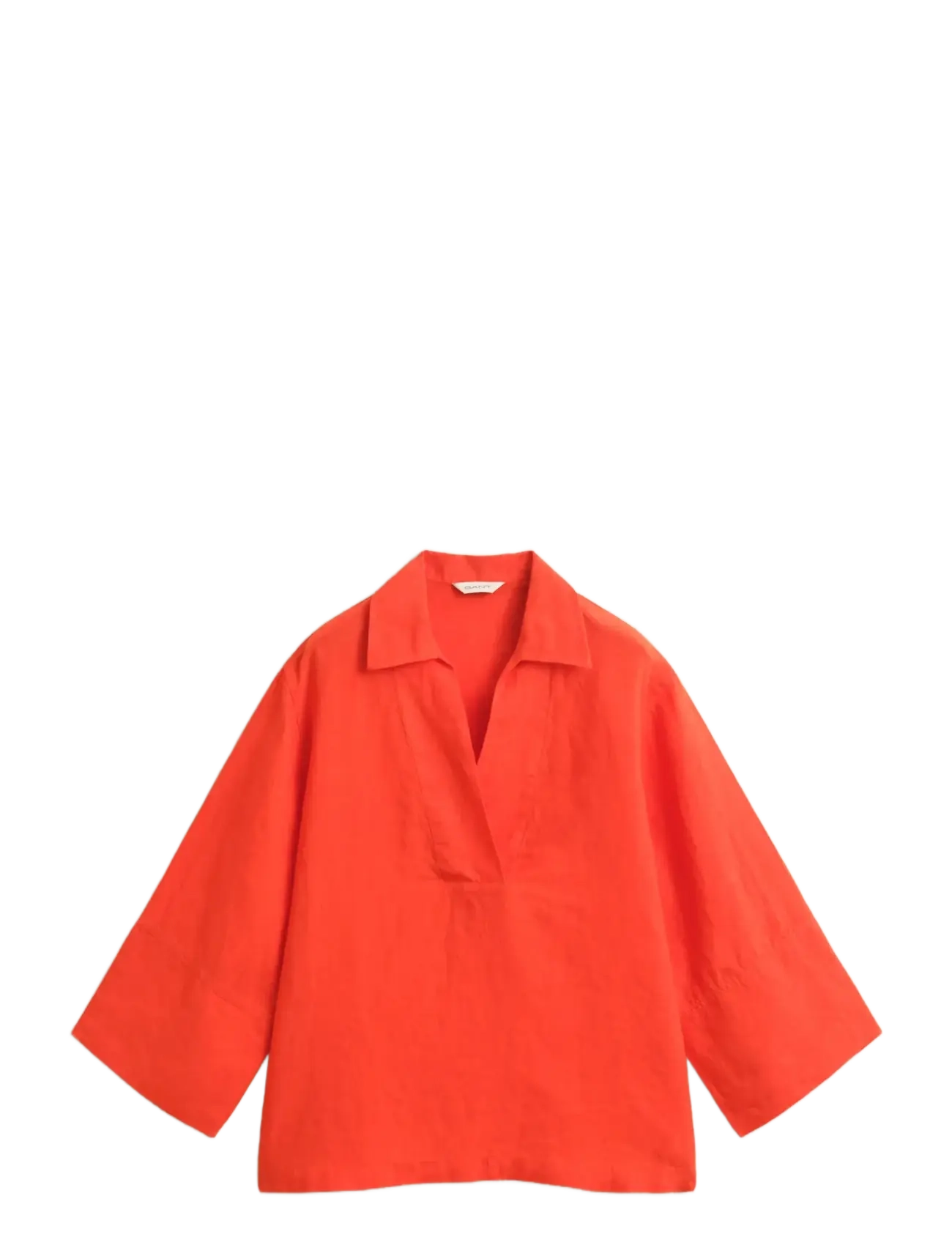 GANT REL LINEN POPOVER SHIRT - Uus - PERFECT RED / red