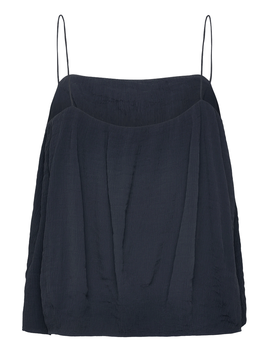 Gant - CRINKLED STRAP TOP - Ärmellose blusen - evening blue - 2
