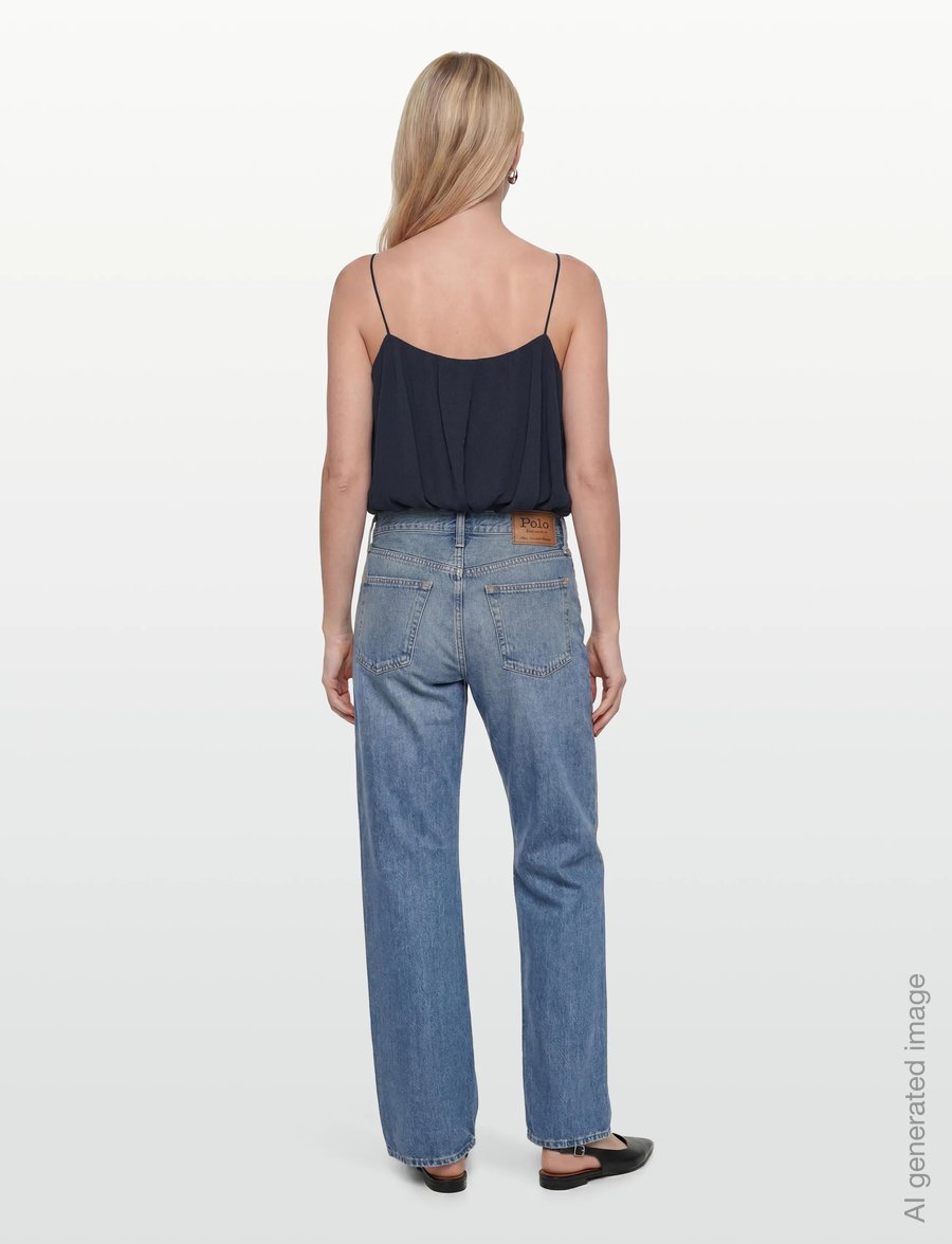 Gant - CRINKLED STRAP TOP - Ärmellose blusen - evening blue - 4