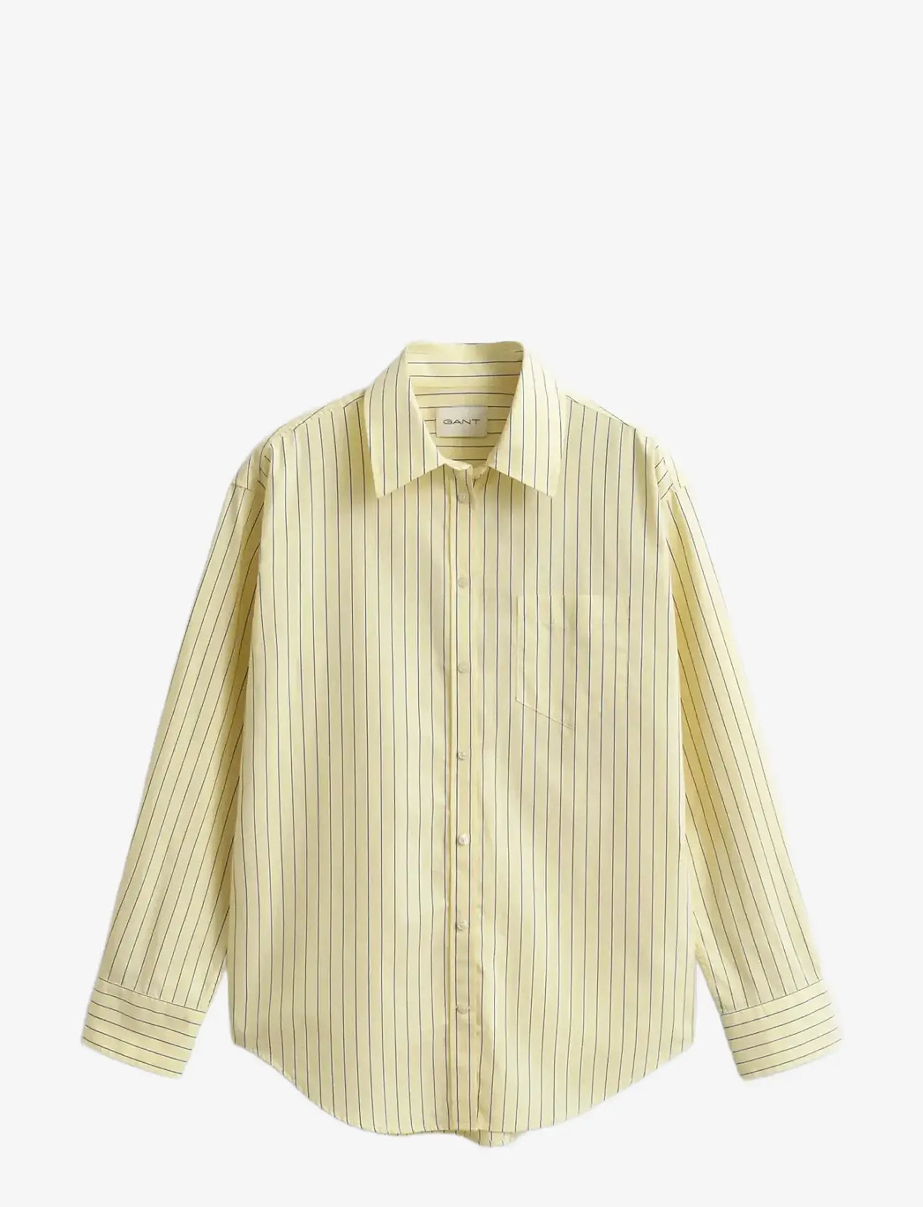 GANT - REL CLASSIC POPLIN STRIPE LS SHIRT - langærmede skjorter - vanilla yellow - 1