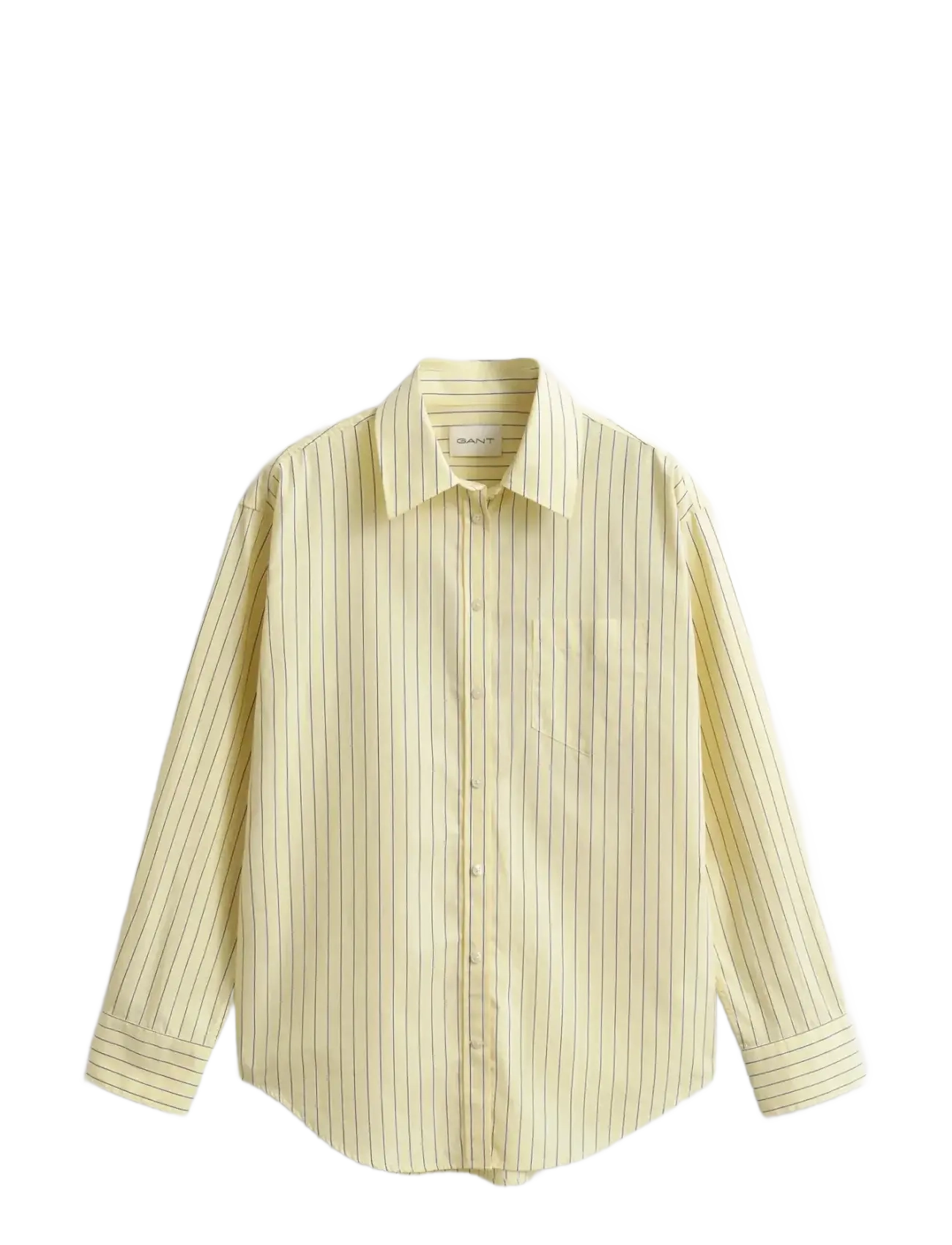 Gant REL CLASSIC POPLIN STRIPE LS SHIRT - Tøj - VANILLA YELLOW / yellow