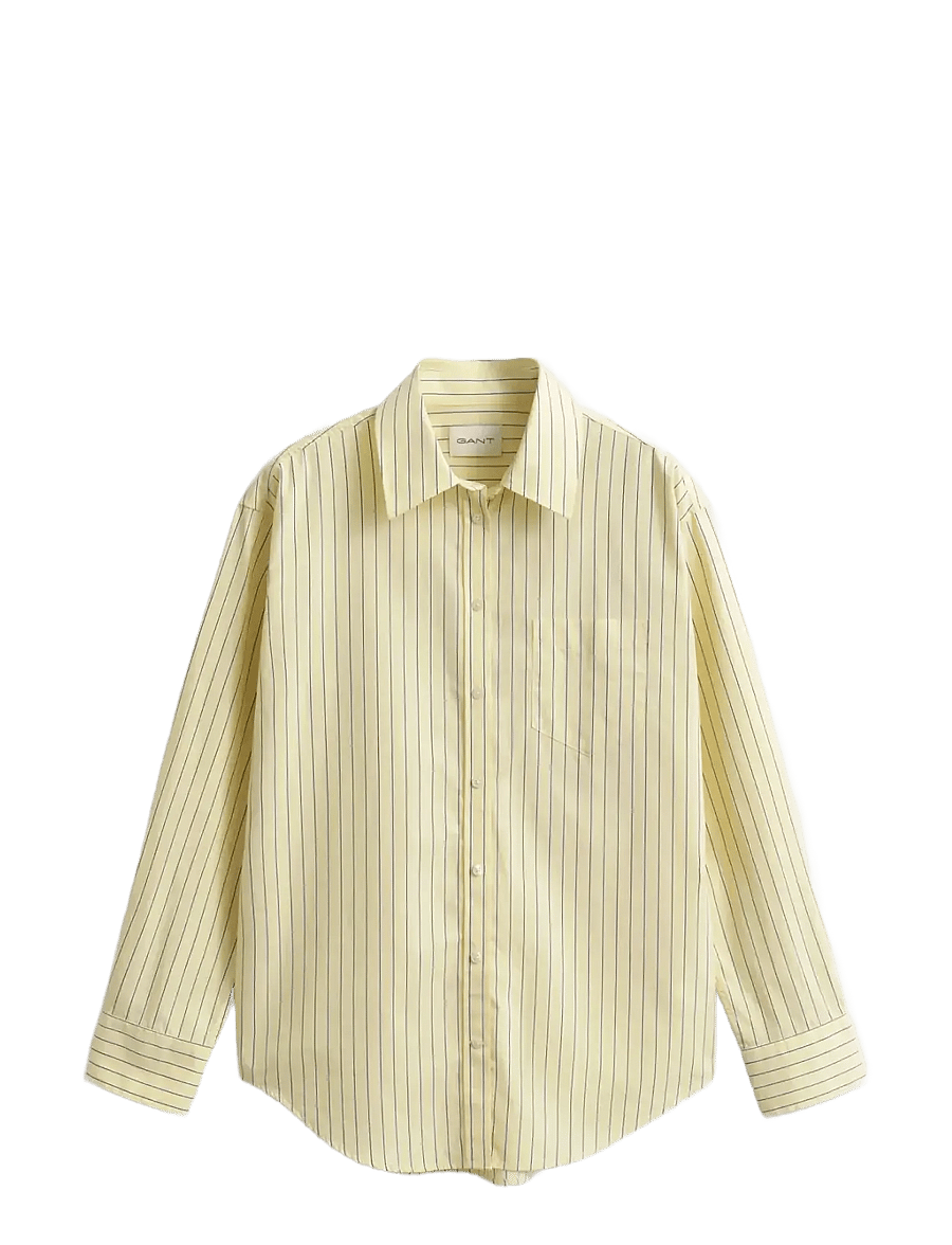 Gant - REL CLASSIC POPLIN STRIPE LS SHIRT - vanilla yellow - 1