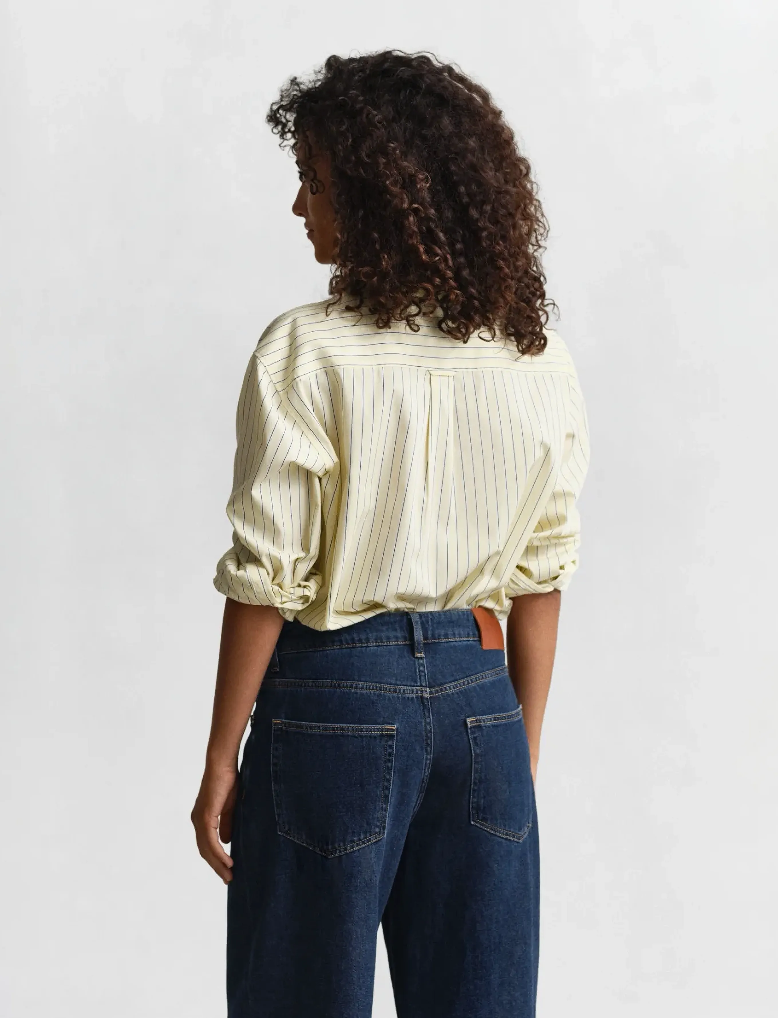 Gant - REL CLASSIC POPLIN STRIPE LS SHIRT - vanilla yellow - 2