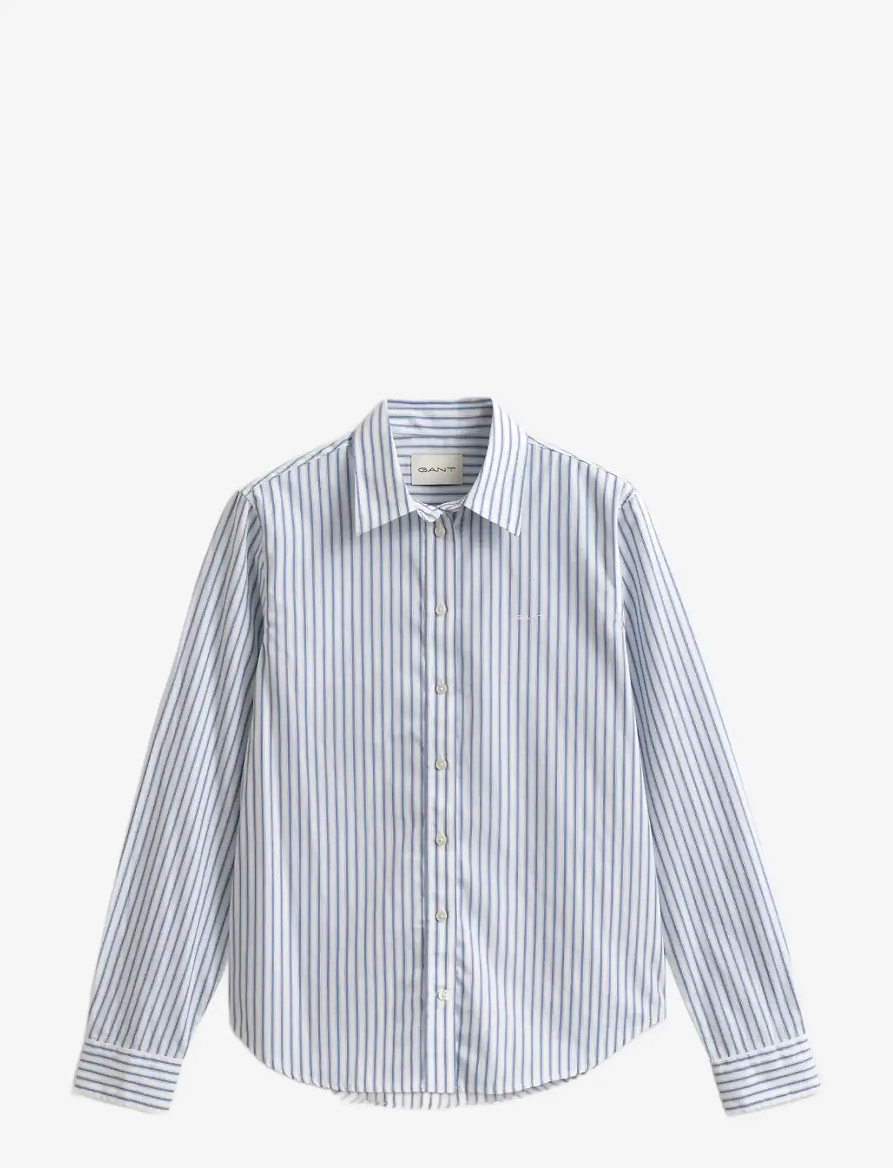 GANT - REG CLASSIC POPLIN STRIPED SHIRT - langærmede skjorter - eggshell - 1