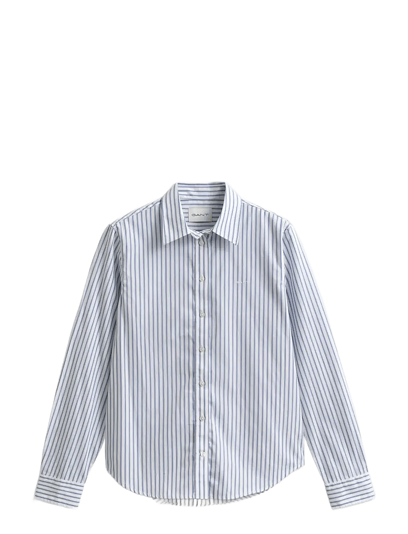 GANT - REG CLASSIC POPLIN STRIPED SHIRT - langærmede skjorter - eggshell - 1