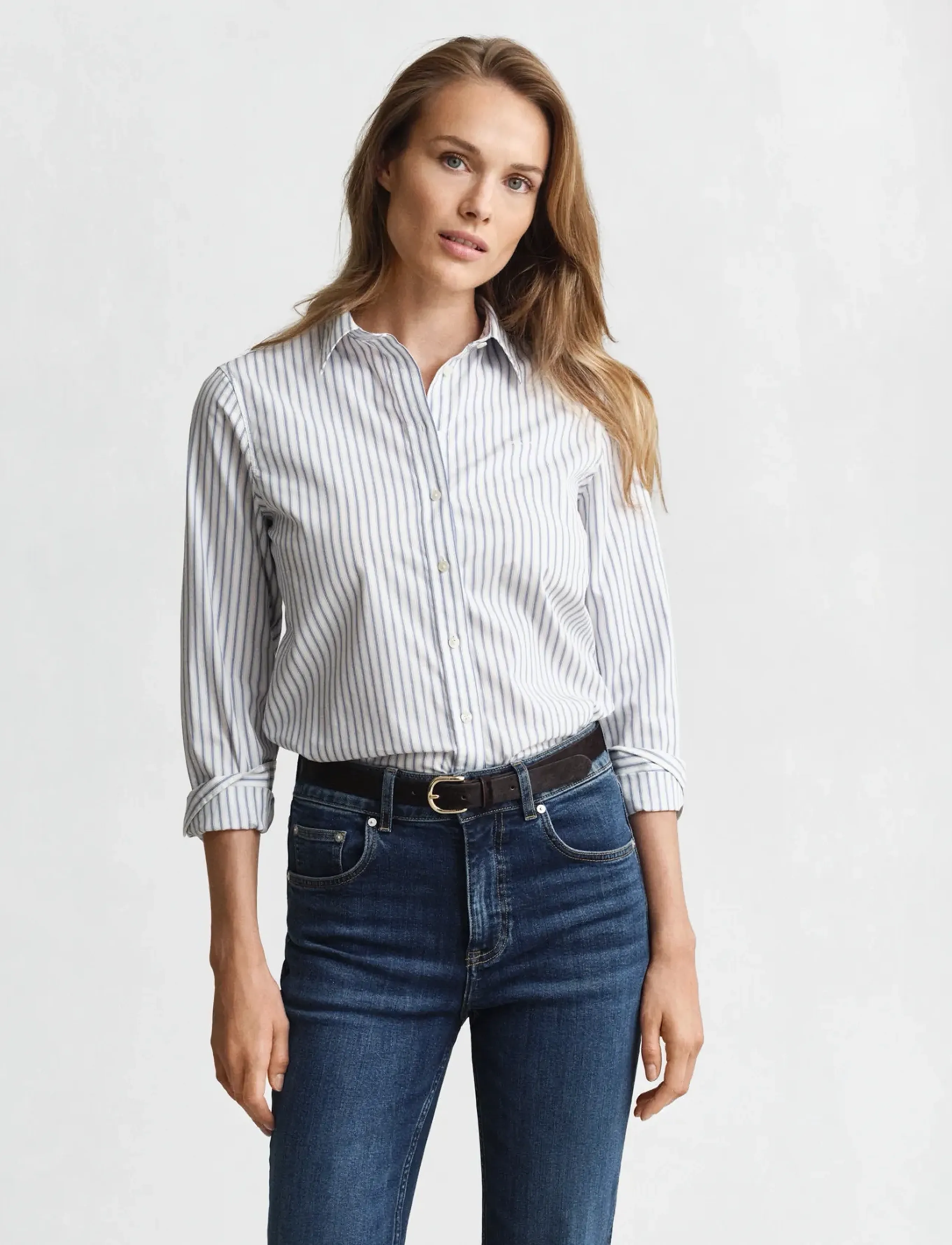 Gant Reg Classic Poplin Striped Shirt skjortor dam – bild 2