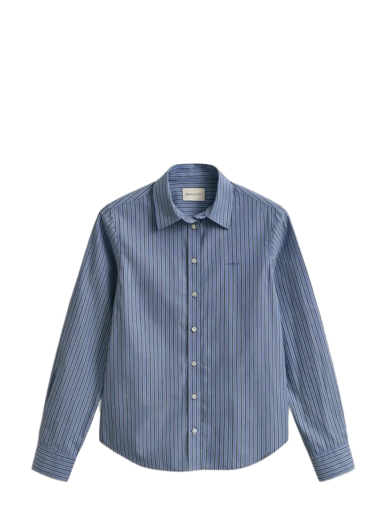 Gant REG CLASSIC POPLIN STRIPED SHIRT - Transitional Layering - FADED DENIM / blue
