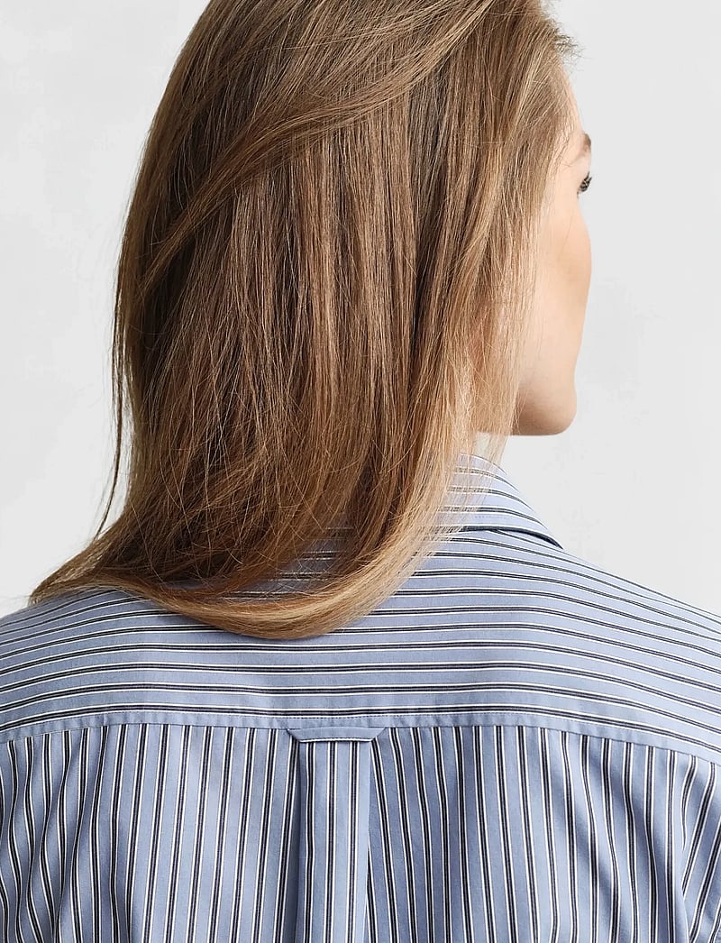 GANT - REG CLASSIC POPLIN STRIPED SHIRT - langärmlige hemden - faded denim - 3