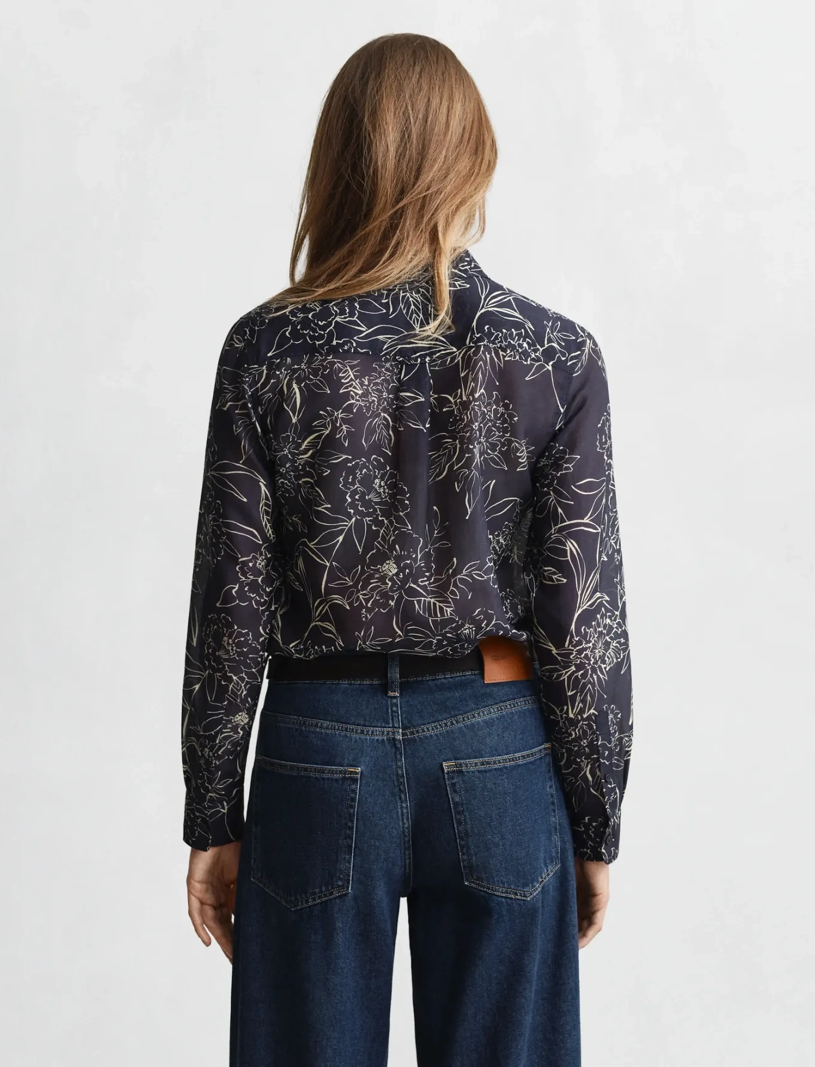 Gant - REG FLORAL PRINT CTN SILK LS SHIRT - chemises à manches longues - evening blue - 2