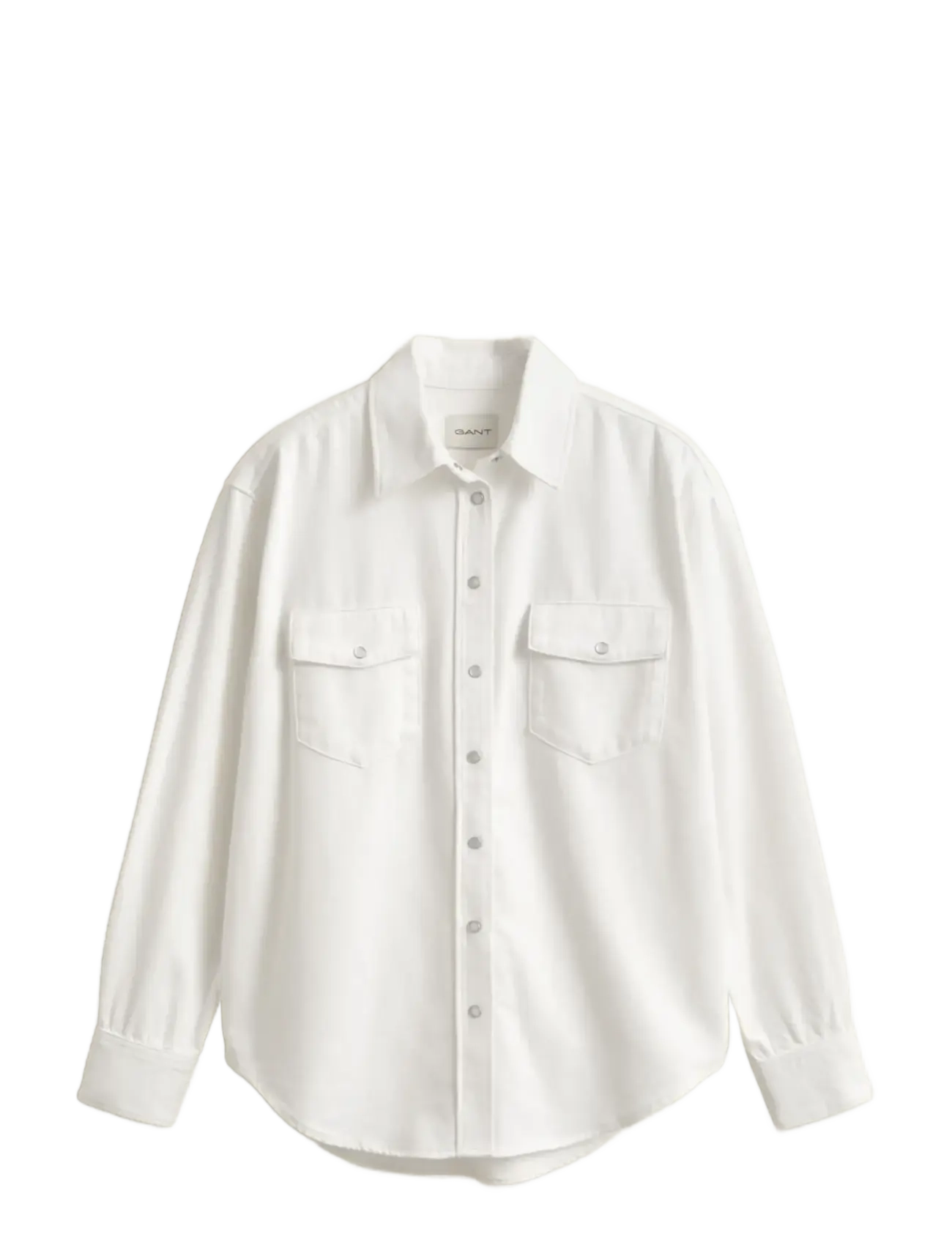 GANT REL POCKET DENIM LS SHIRT - Kläder - EGGSHELL / white