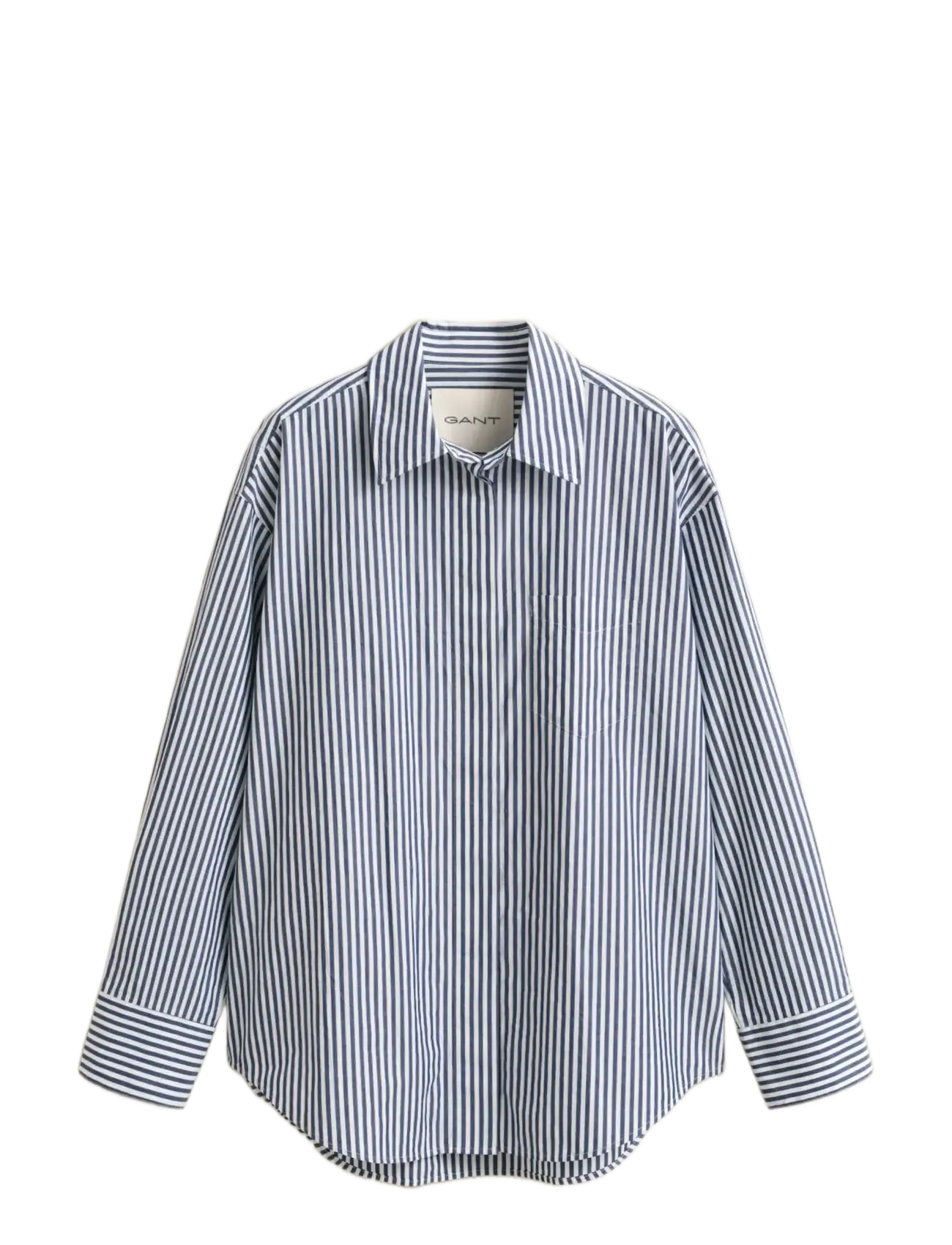 GANT REL STRIPE POPLIN LS SHIRT - Nyheter - RICH NAVY / navy