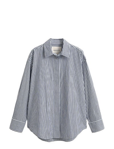 Gant REL STRIPE POPLIN LS SHIRT - Pikkade varrukatega särgid - RICH NAVY / navy