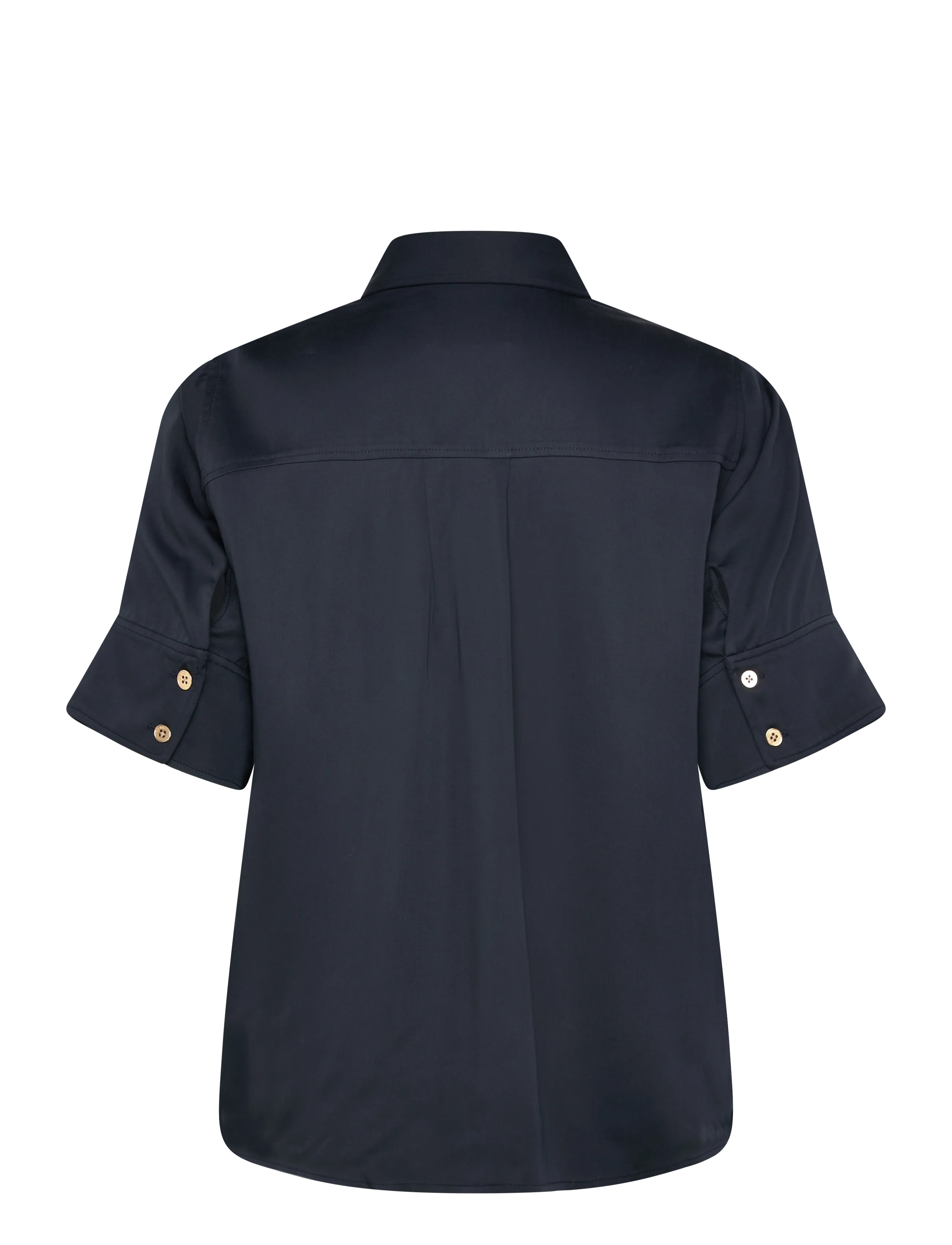 Gant - REG FLUID SS SHIRT BLOUSE - kortærmede bluser - evening blue - 2