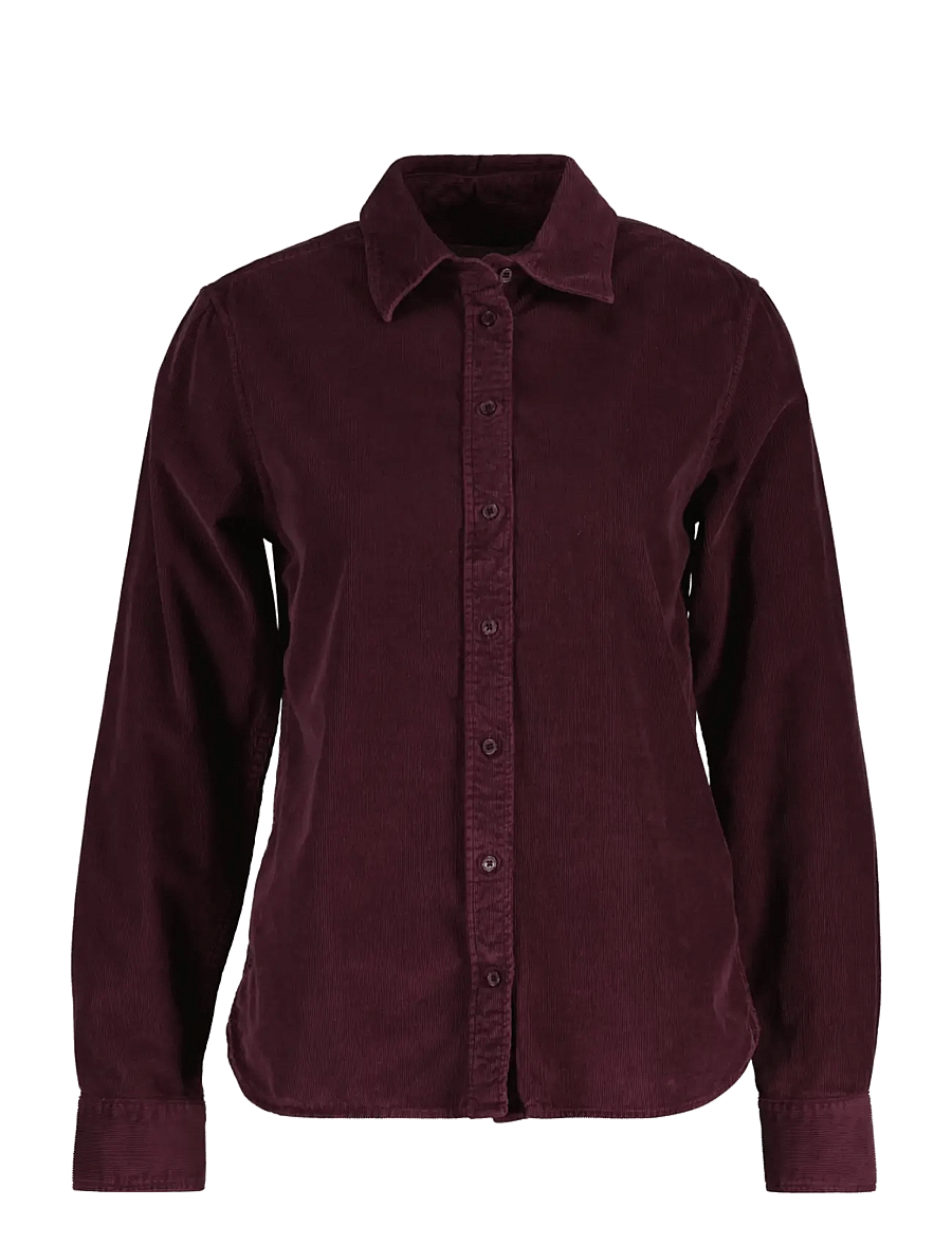Gant - REG CORDROY SHIRT - long-sleeved shirts - darkened wine - 1