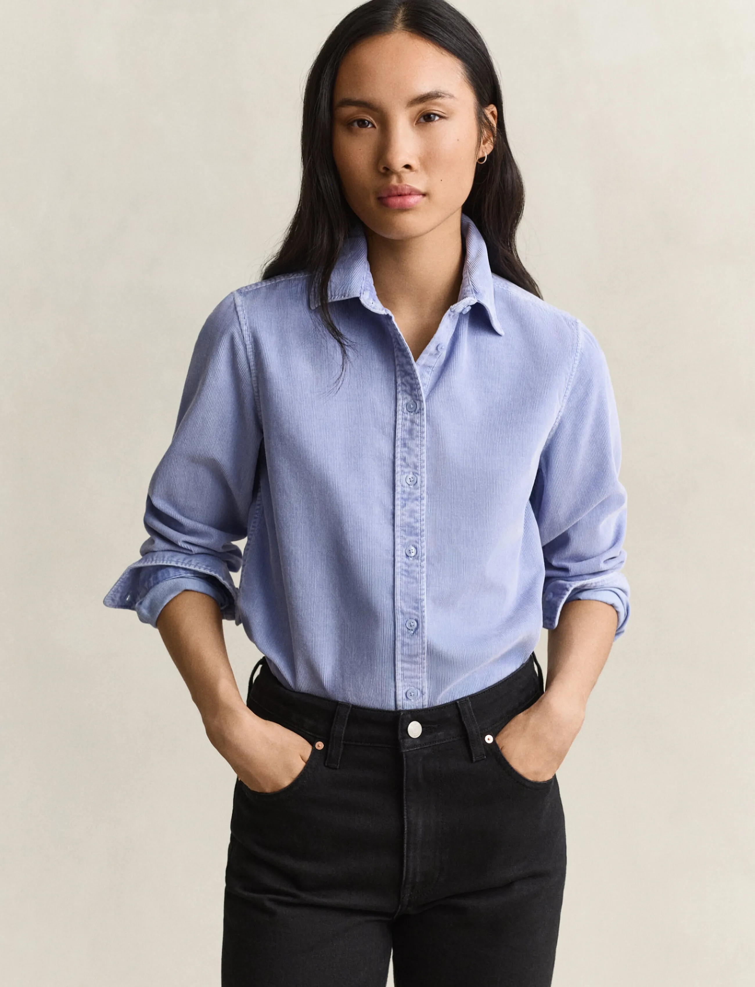 Gant REG CORDROY SHIRT - Skjorter - MISTY LAVENDER / purple