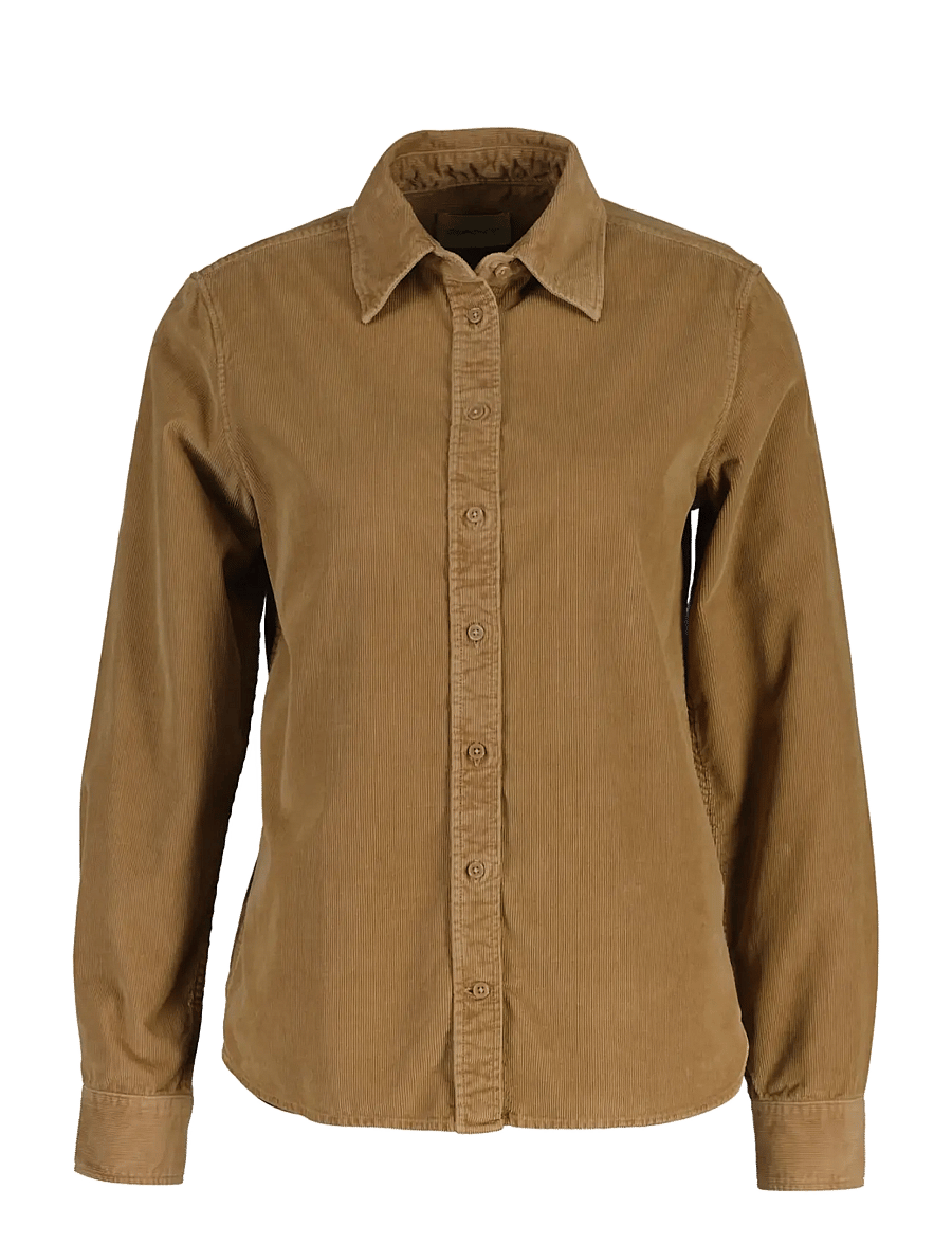 Gant - REG CORDROY SHIRT - langärmlige hemden - warm khaki - 1