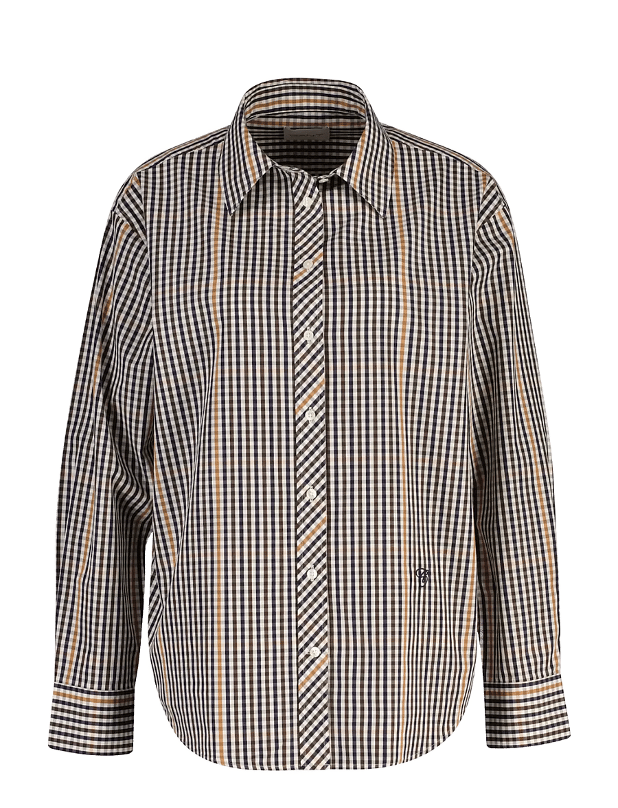 Gant - REL CHECKED SHIRT - pikkade varrukatega särgid - toasted almond - 1